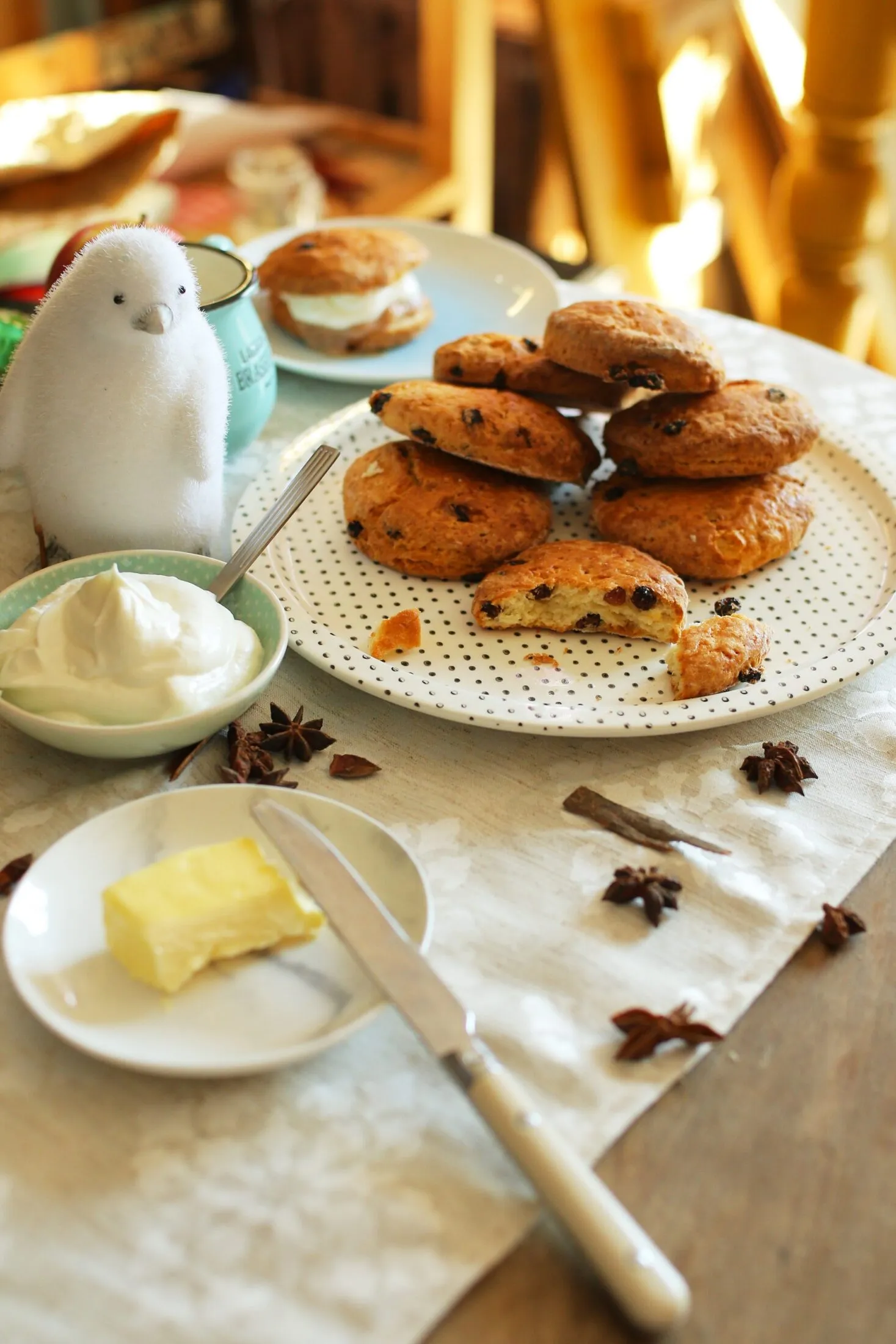 Scone fűszeres almalekvárral