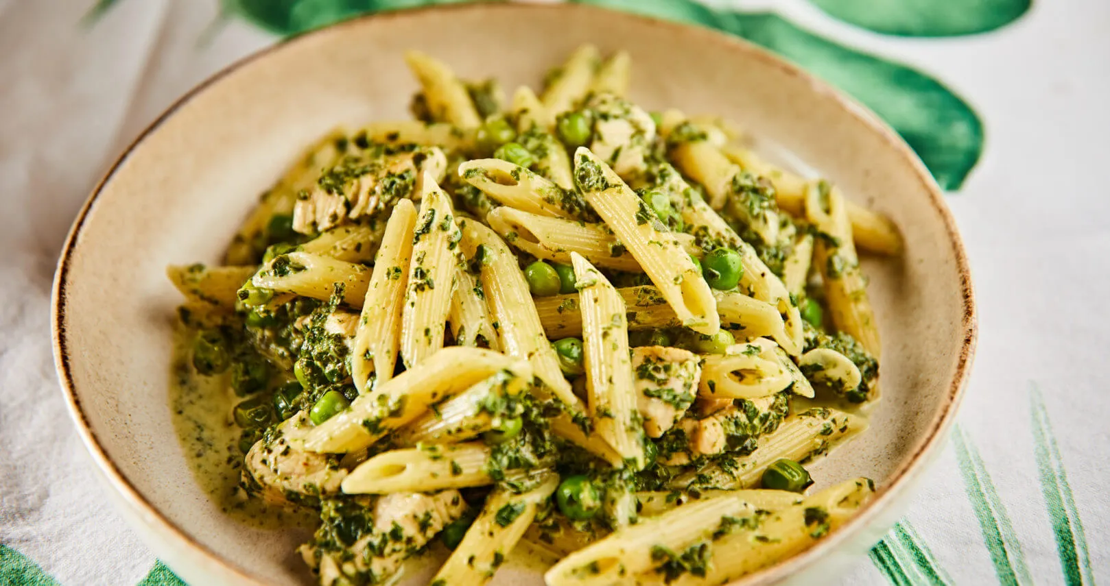 Spenótos-borsós-csirkés penne