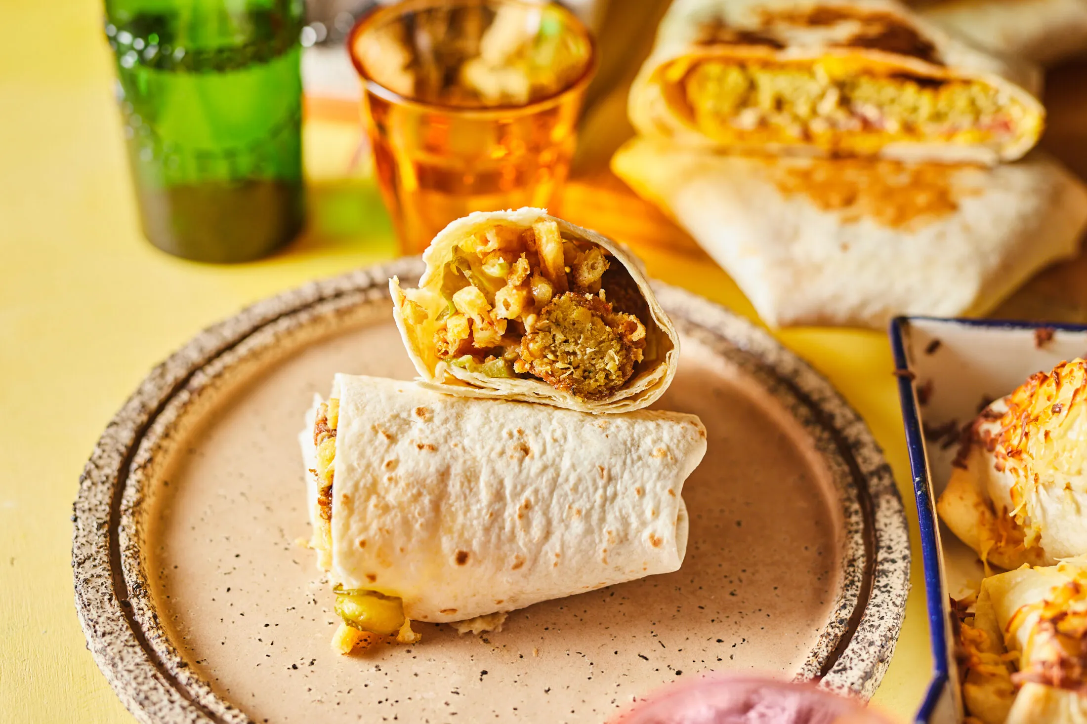 Falafeles vegán shawarma