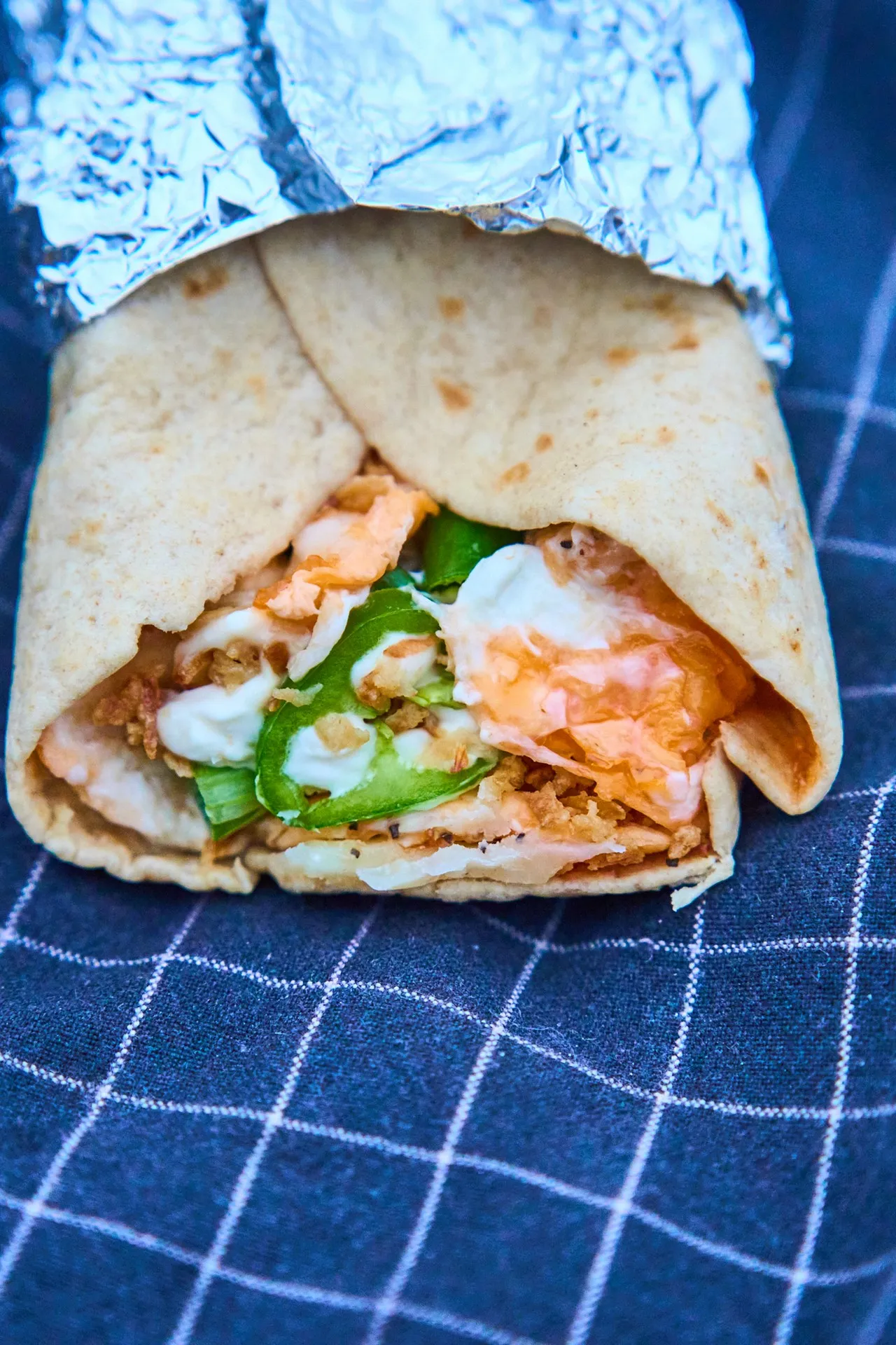 Erdei szalonnás-tojásos-újhagymás wrap