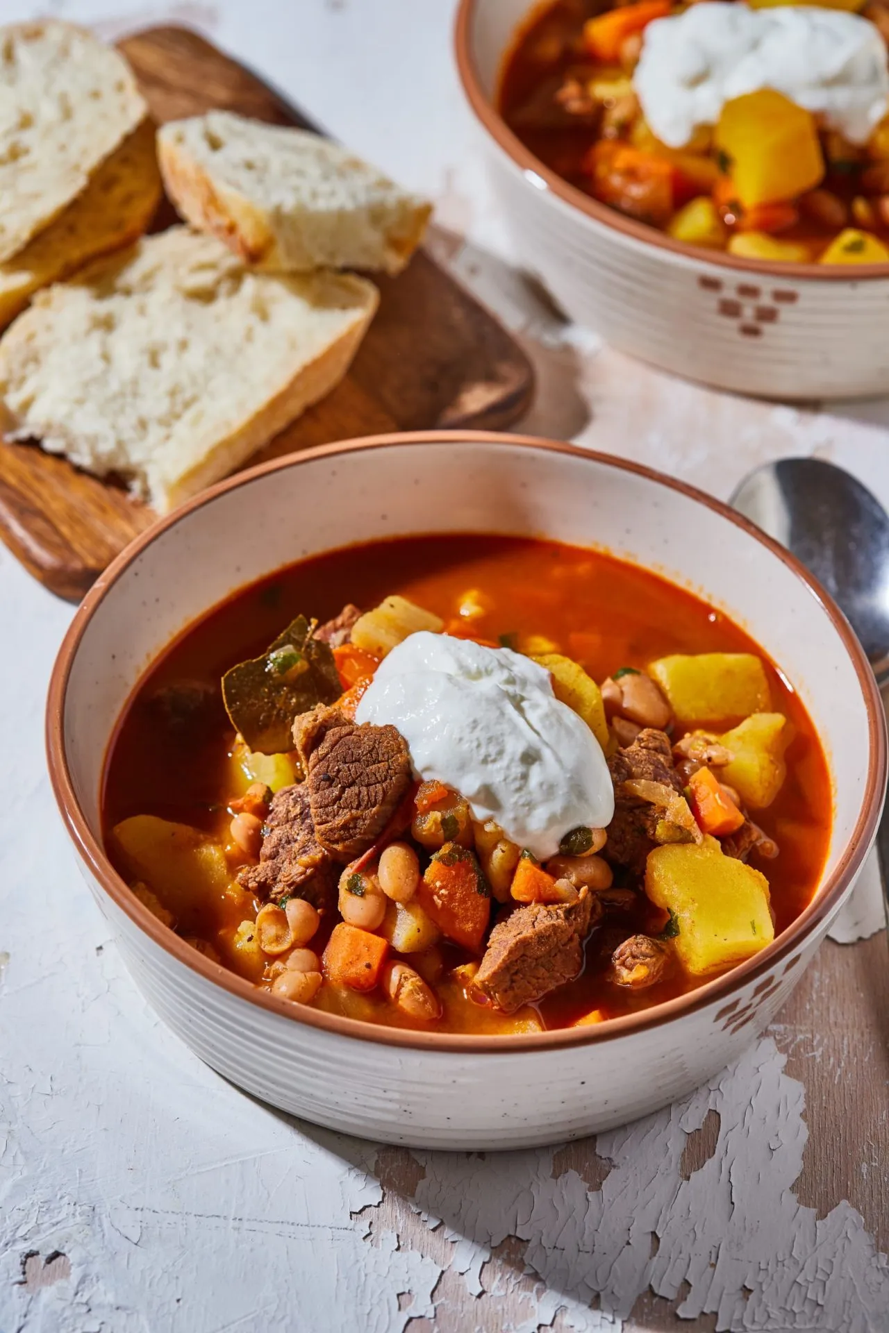 Eredeti babgulyás recept, babgulyás marhahúsból, egyszerű babgulyás recept, marha babgulyás, bab gulyásleves recept