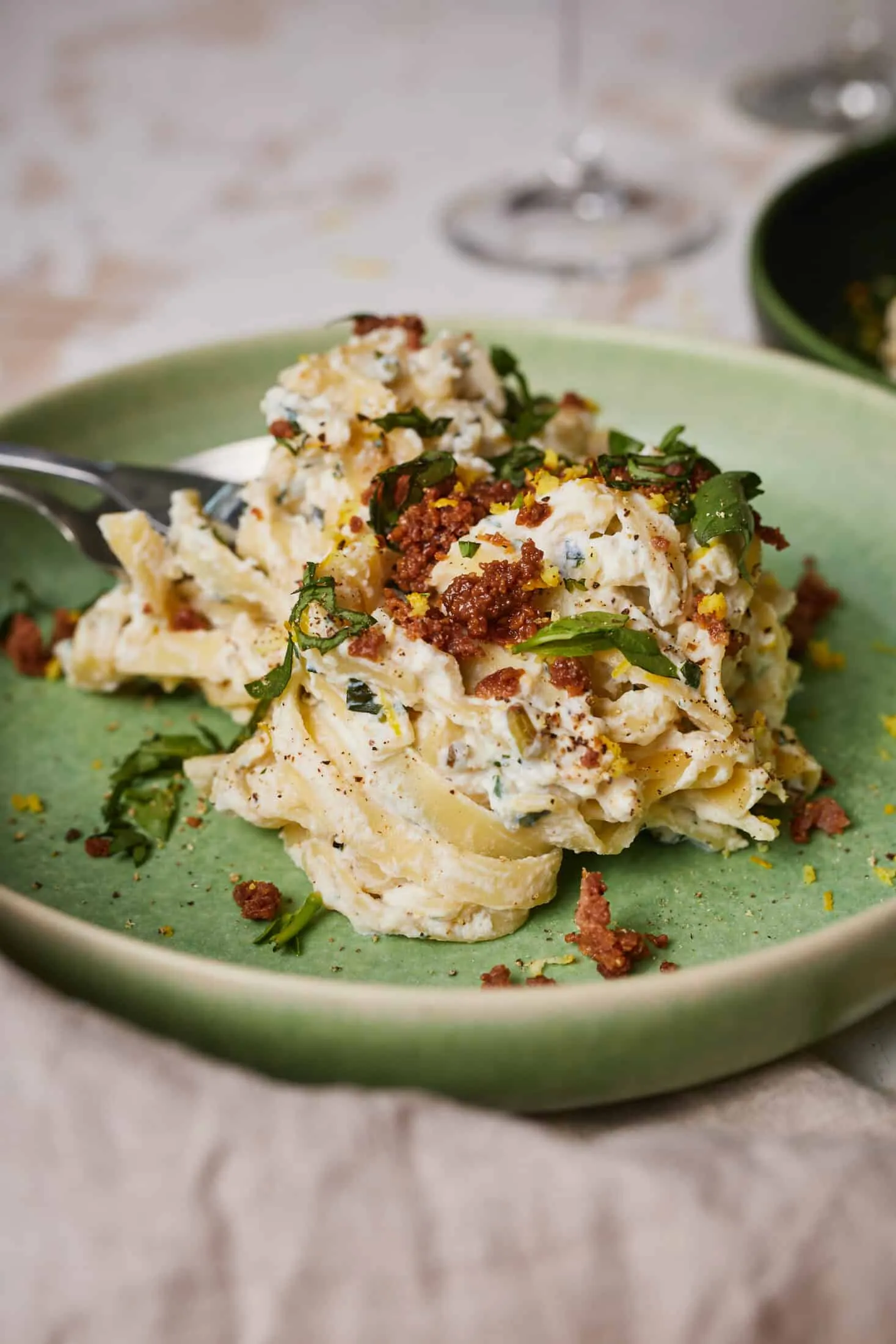 citromos-ricottás tagliatelle