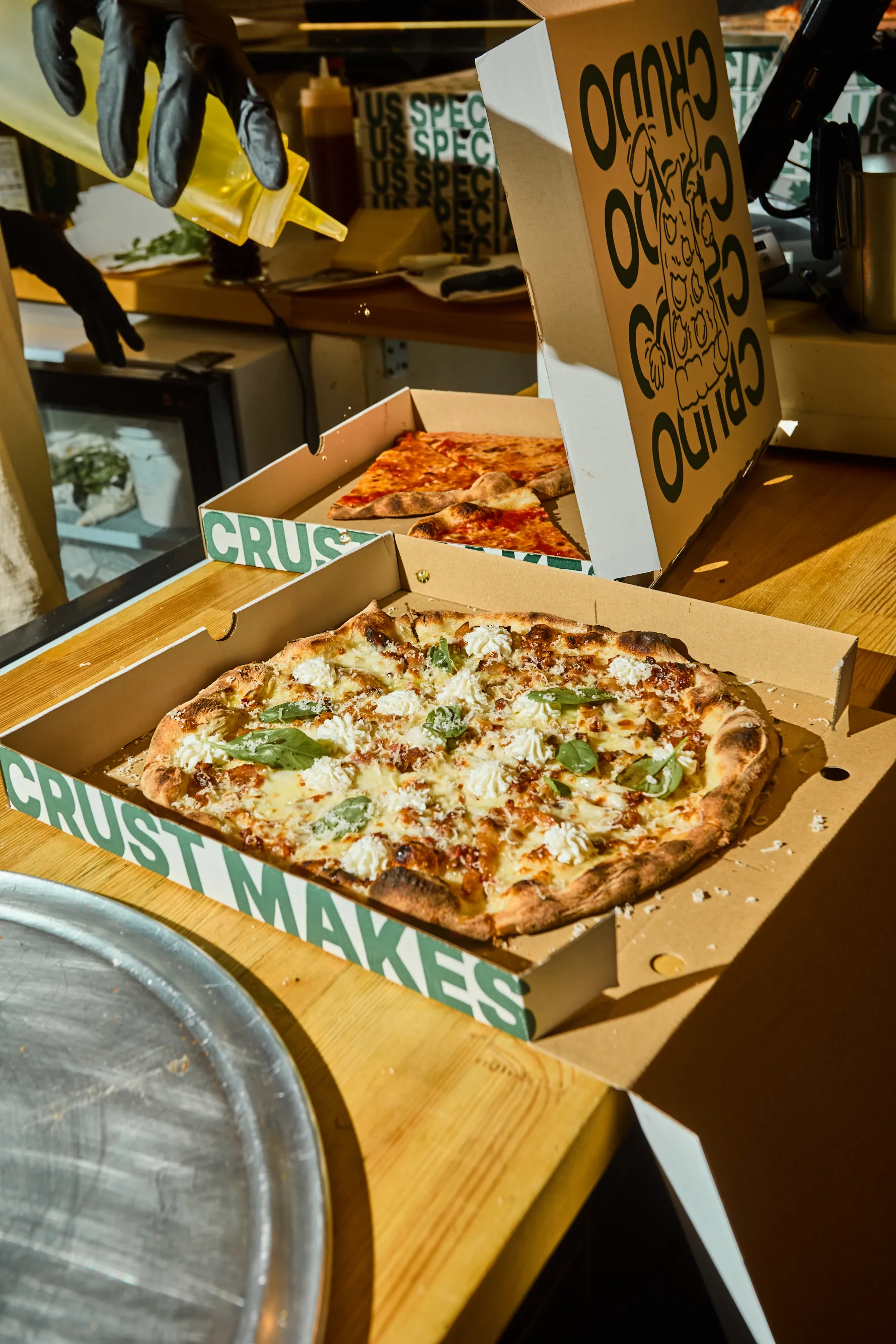 Fügés pizza a Crudo Pizza kínálatából