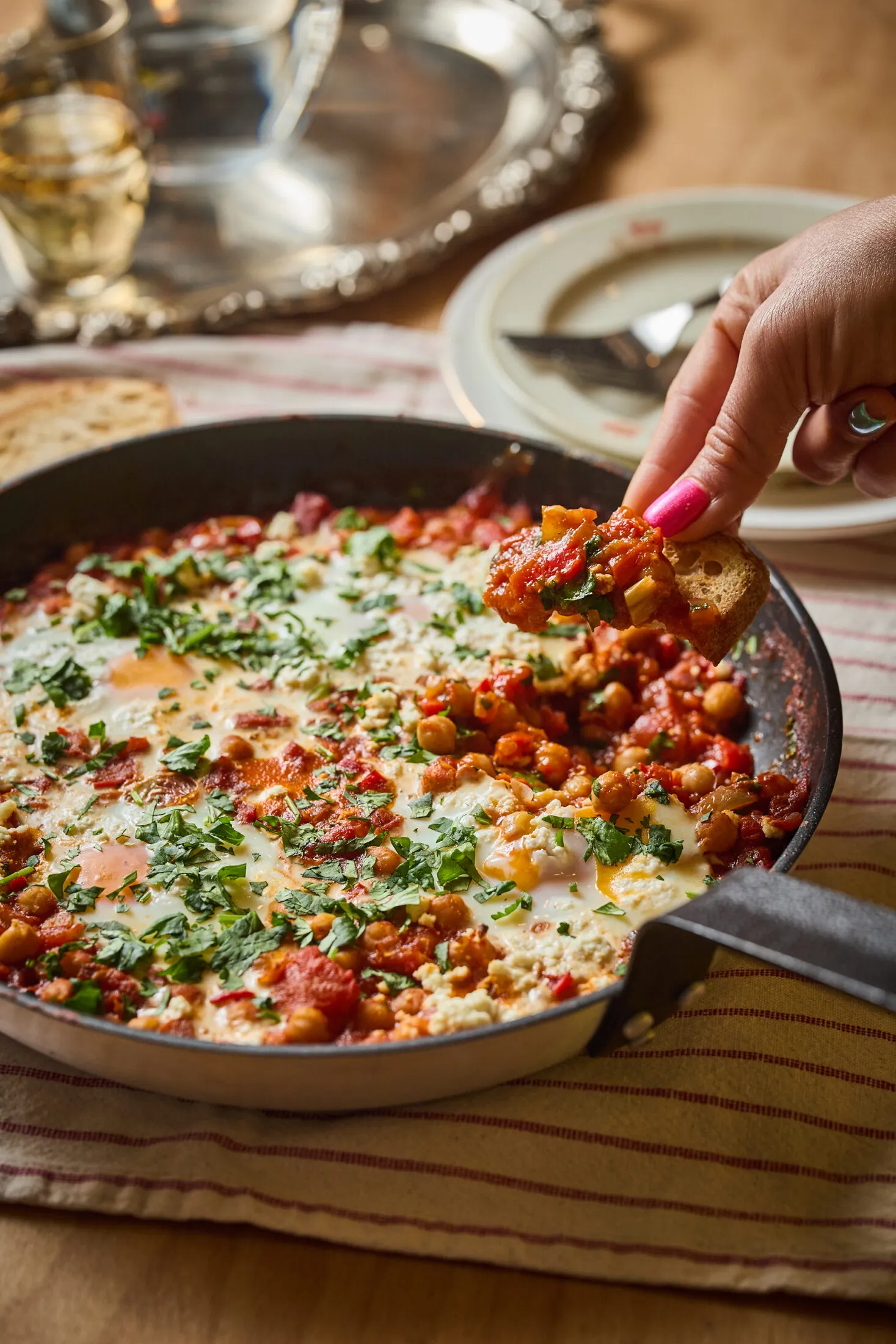 Csicseriborsós shakshuka