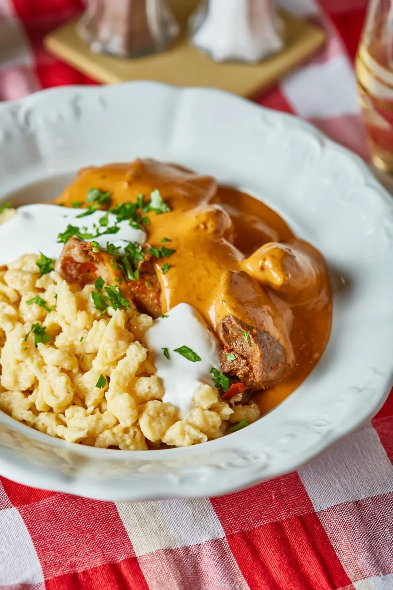 Csirkepaprikás recept belsőségekkel