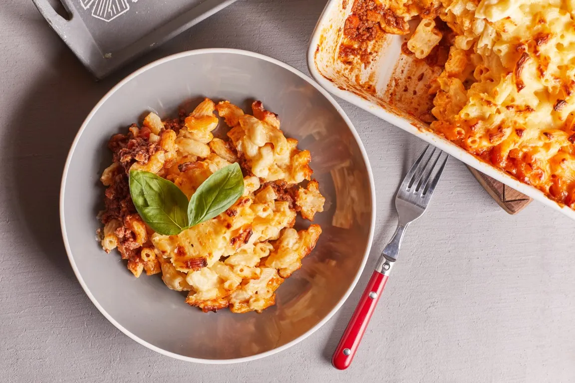 Darált marharagus mac’n cheese 