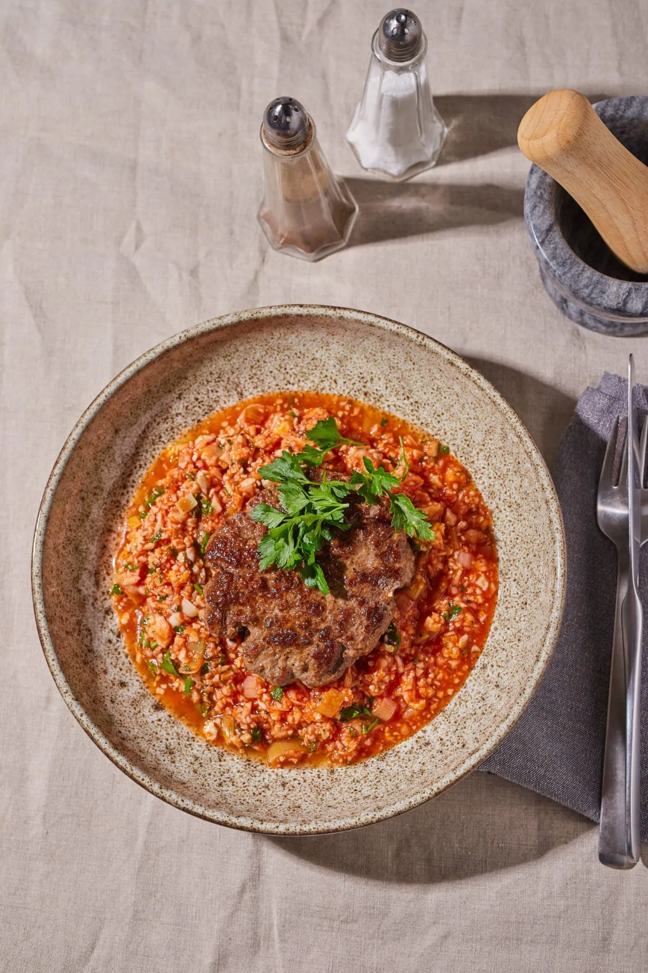 dietas-marhahuspogacsa-karfiolrizzsel