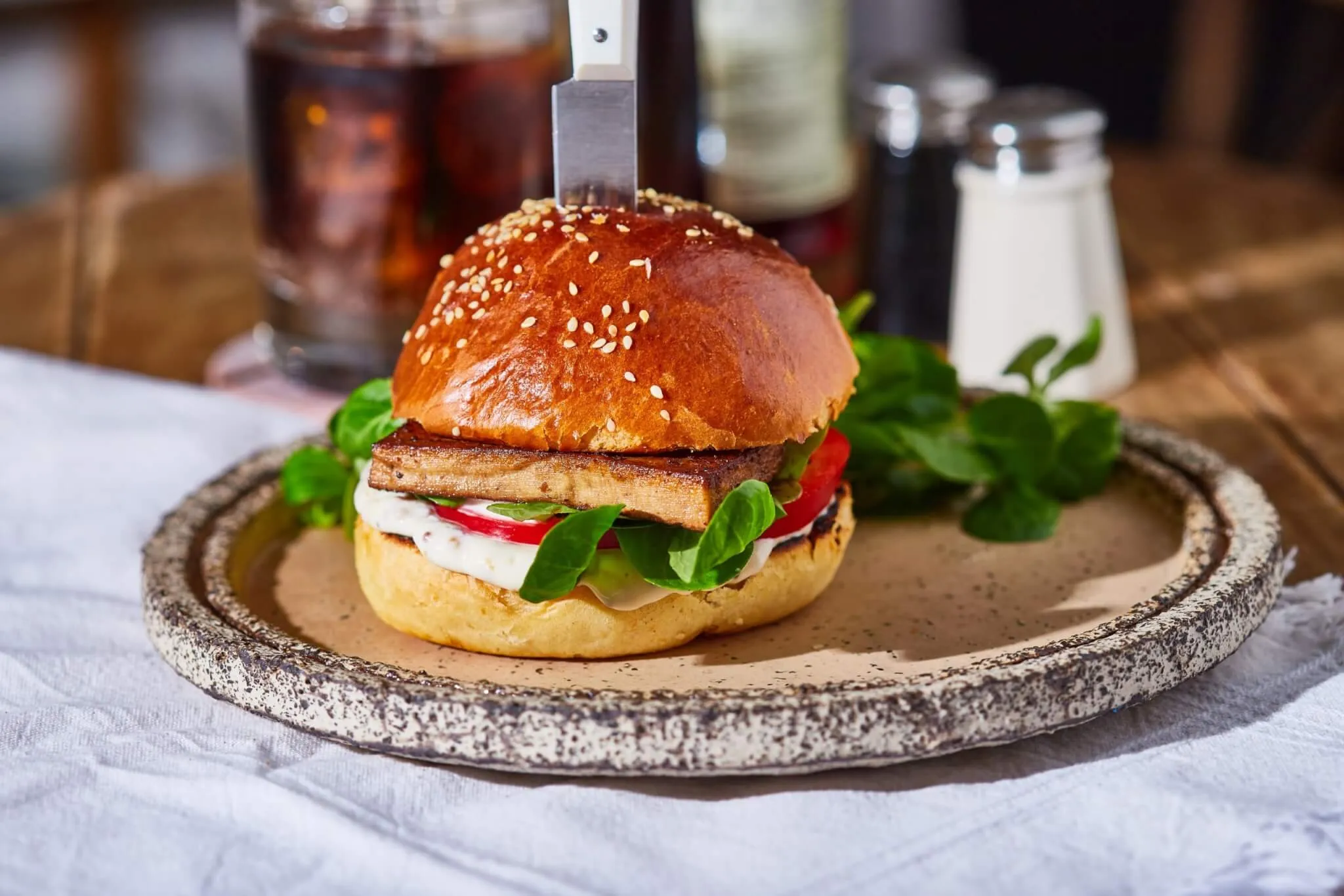 vega burger tofu