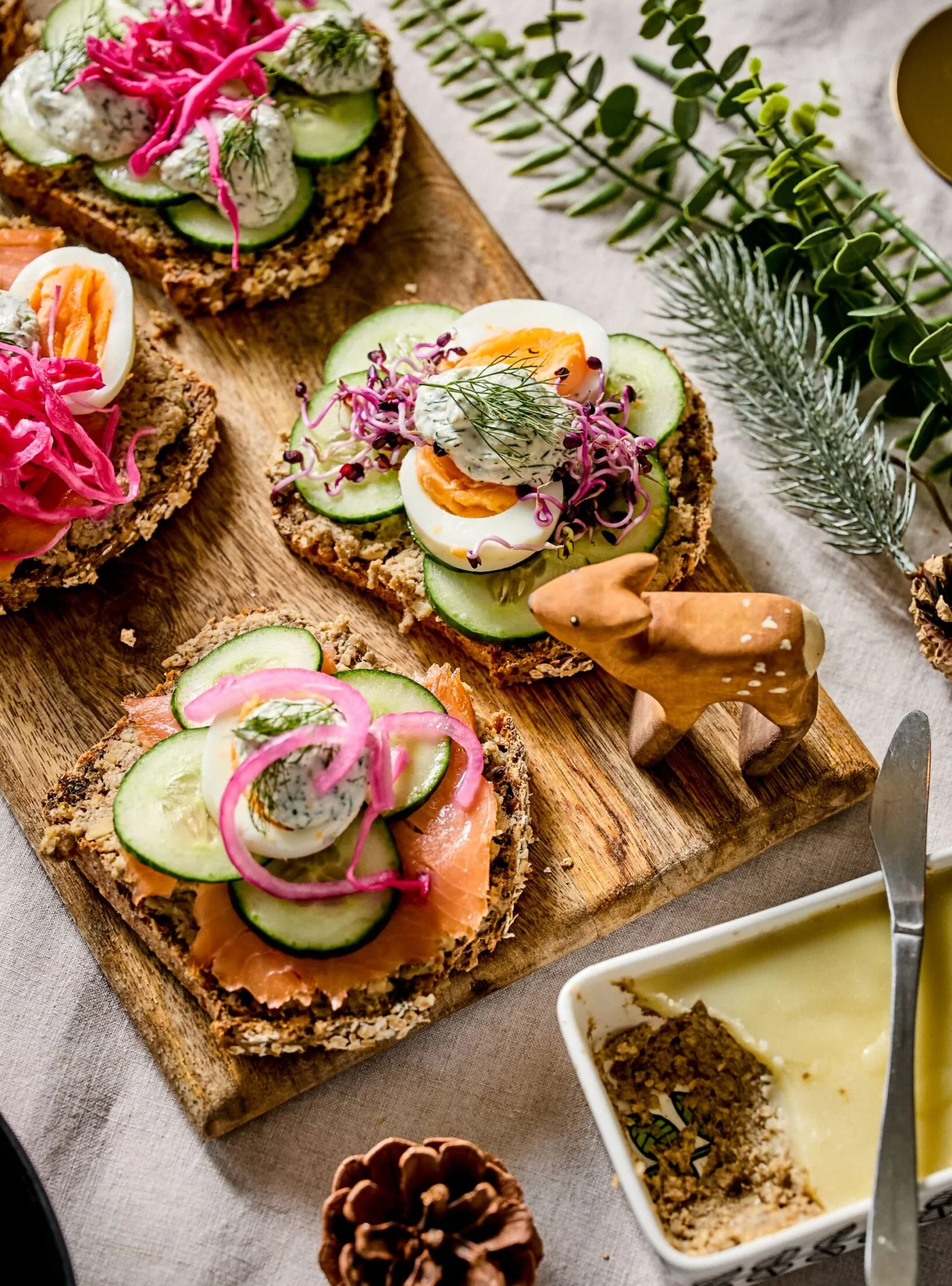 Gombapástétomos smørrebrød