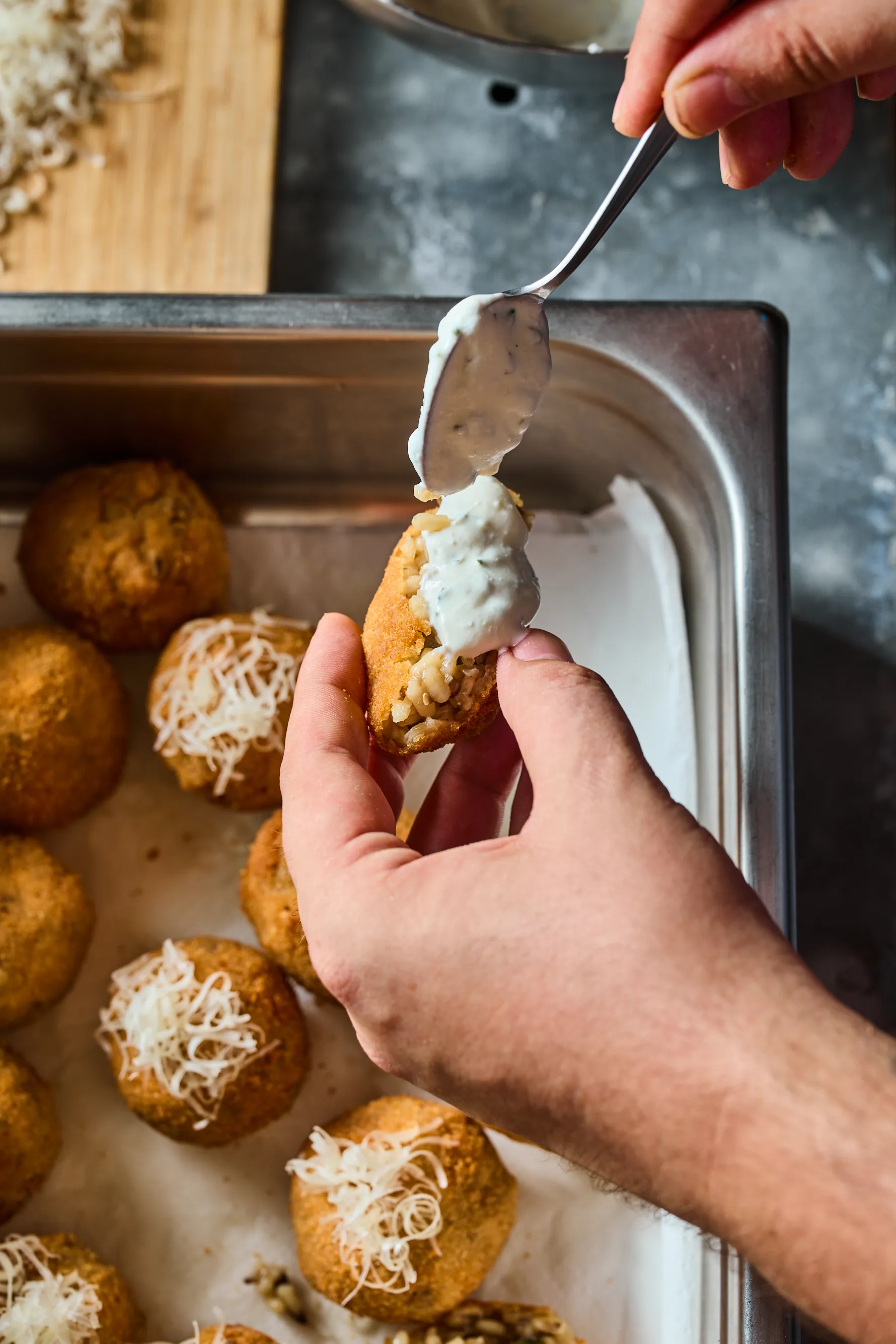 Gombás arancini