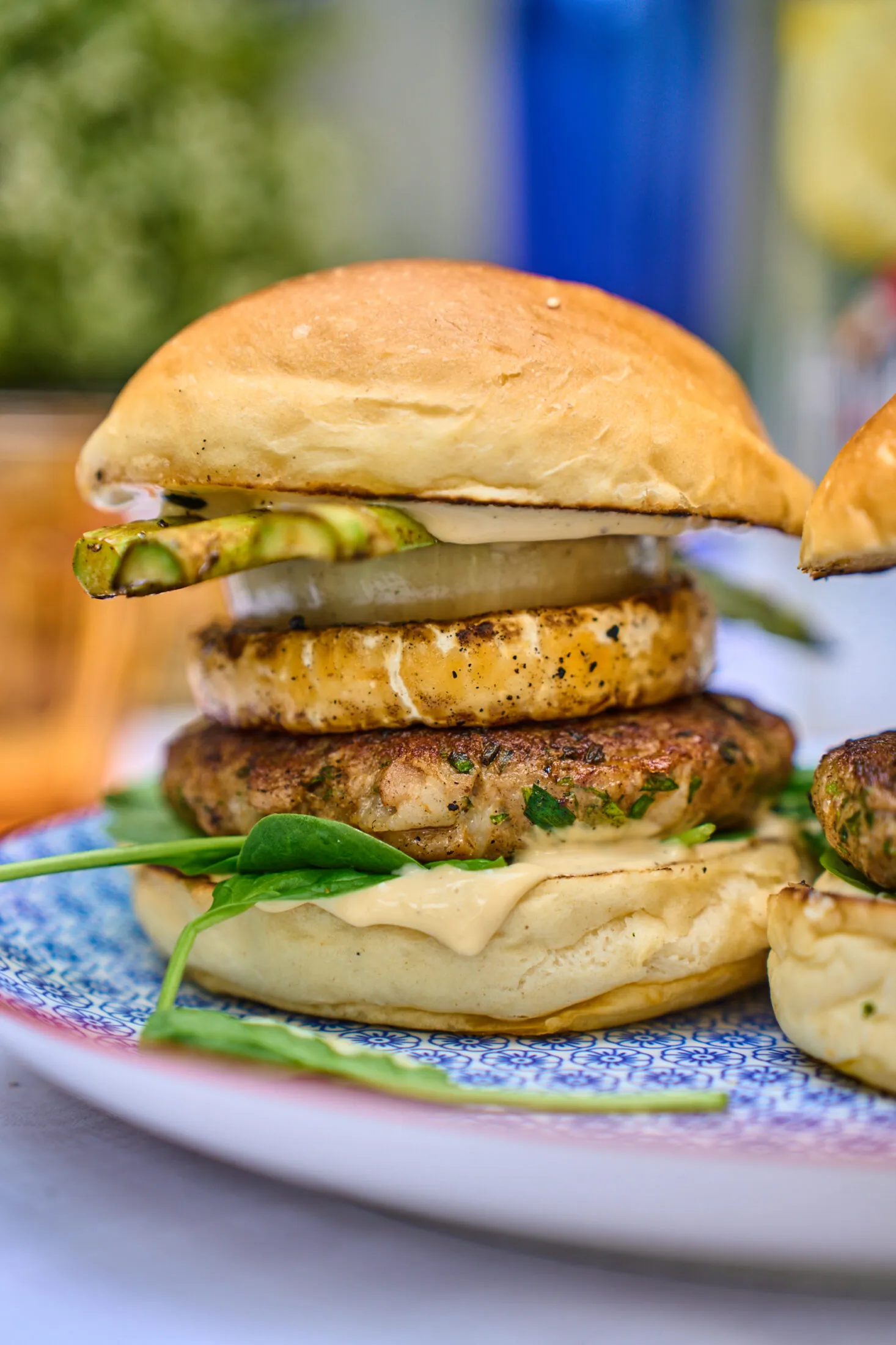 Grillcamembert-es burger