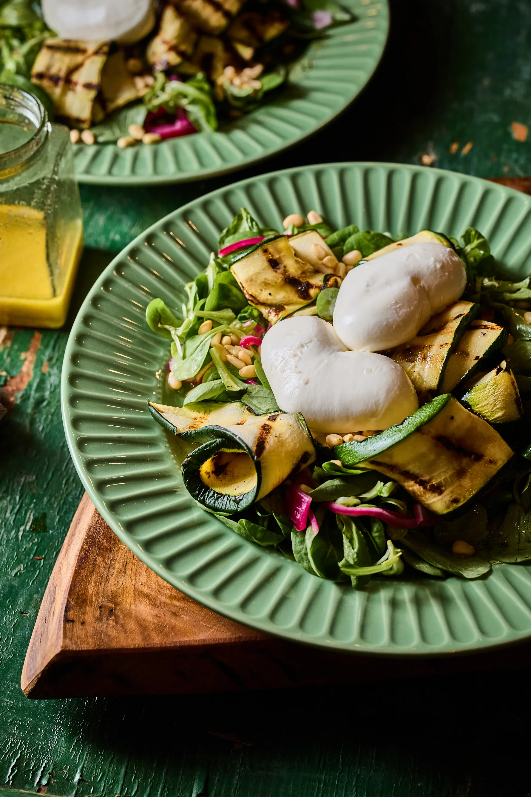 Grillezett cukkinisaláta mozzarellával