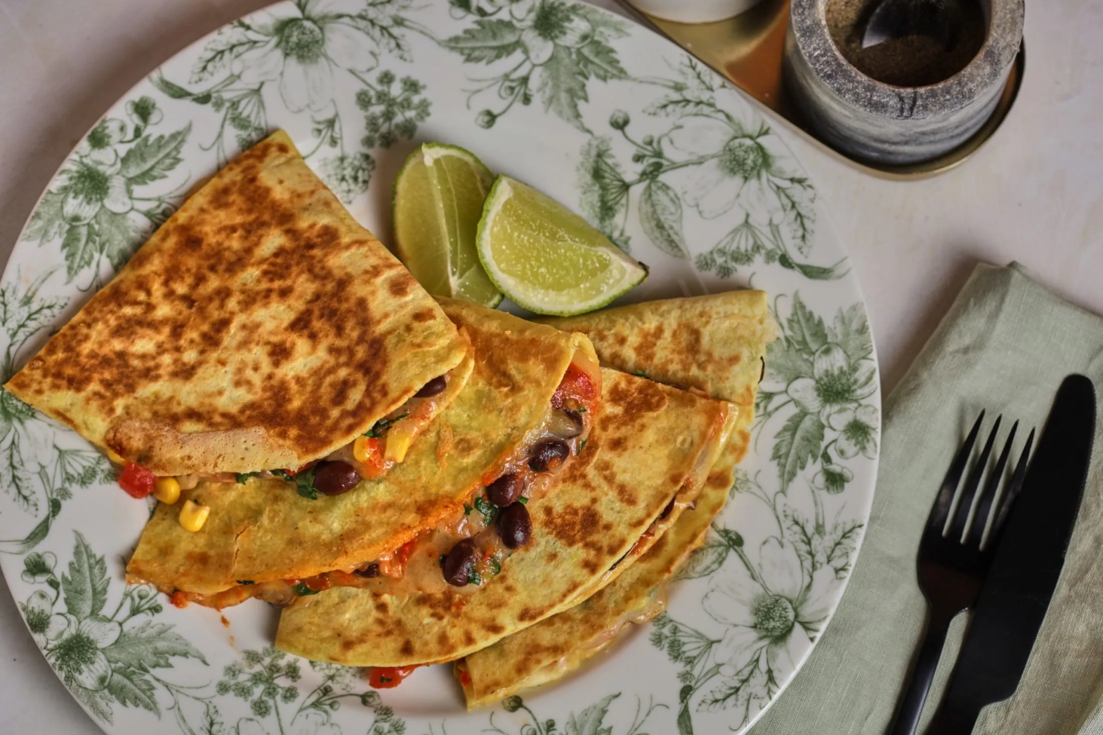 Vegetáriánus quesadilla