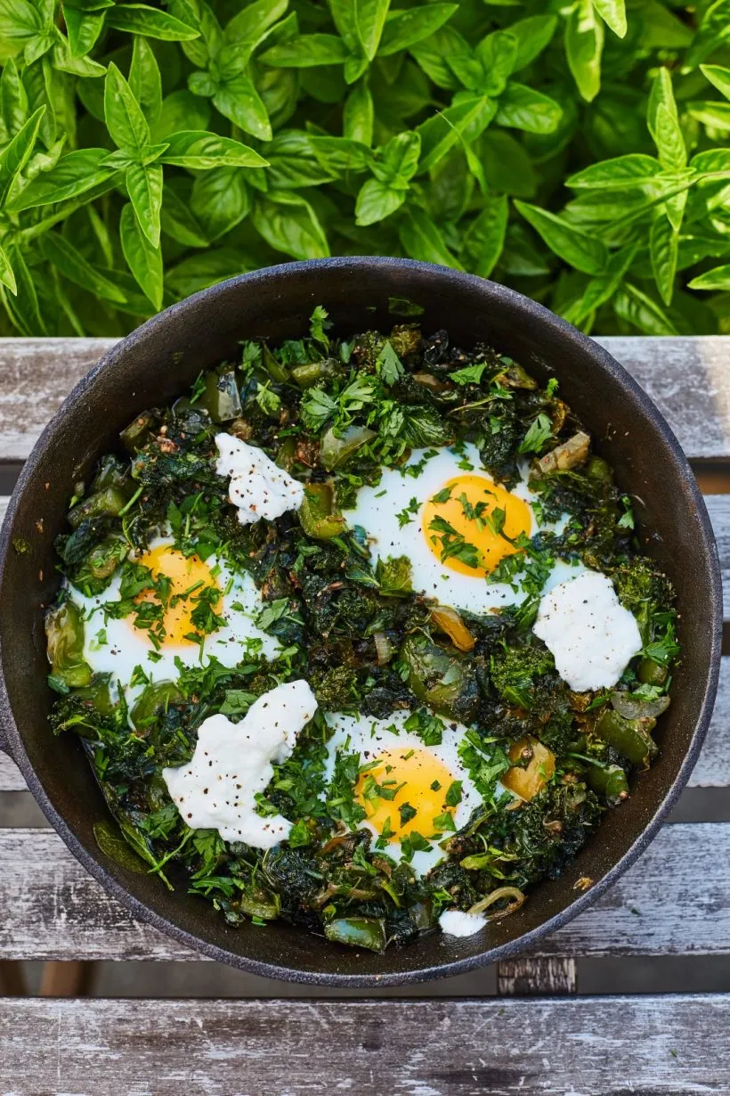 zöld shakshuka