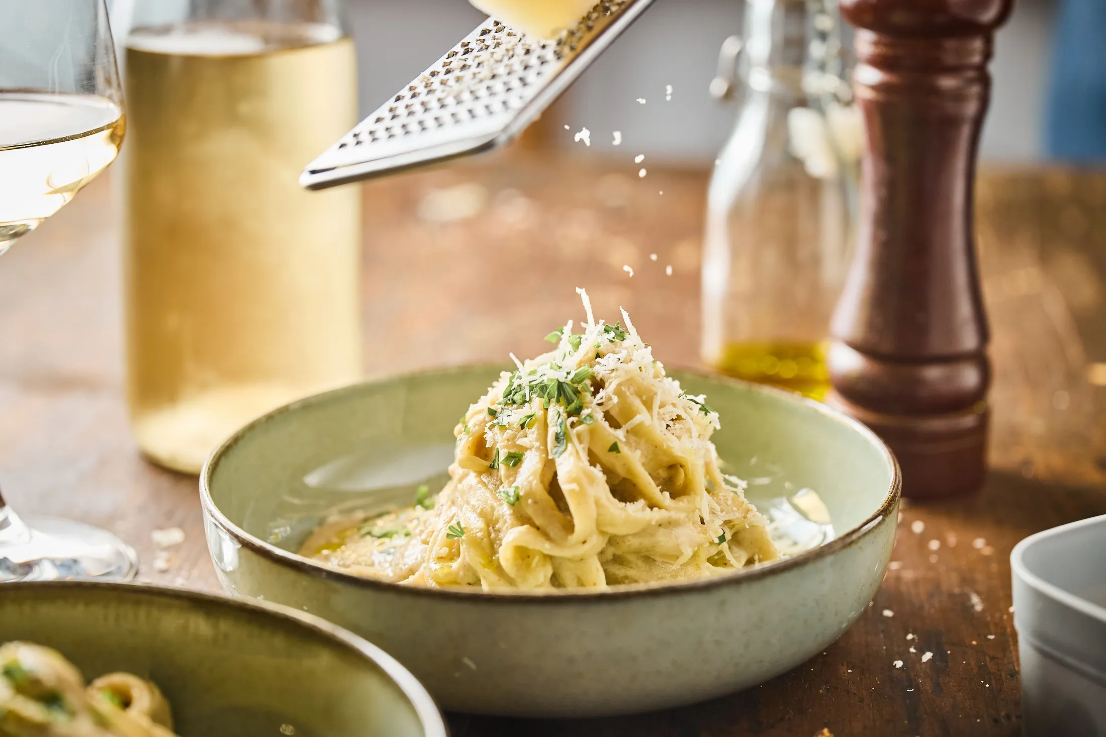 Joghurtos padlizsános tészta parmezánnal