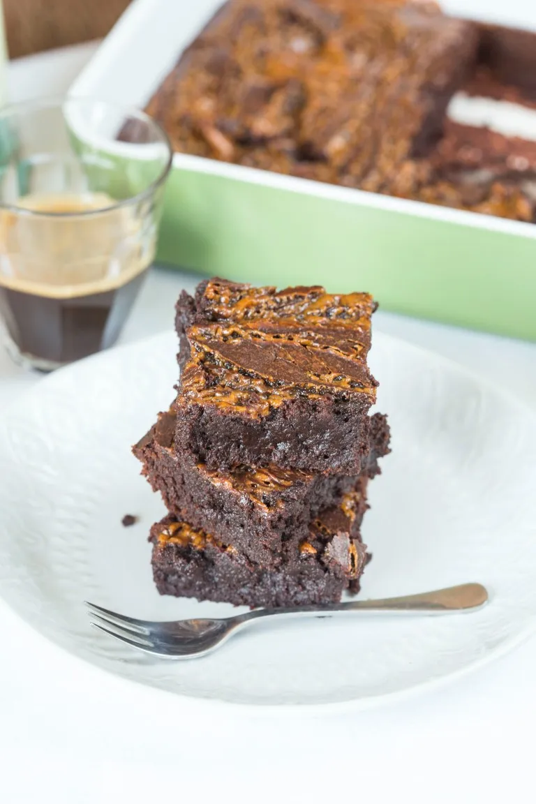 Karamellás brownie