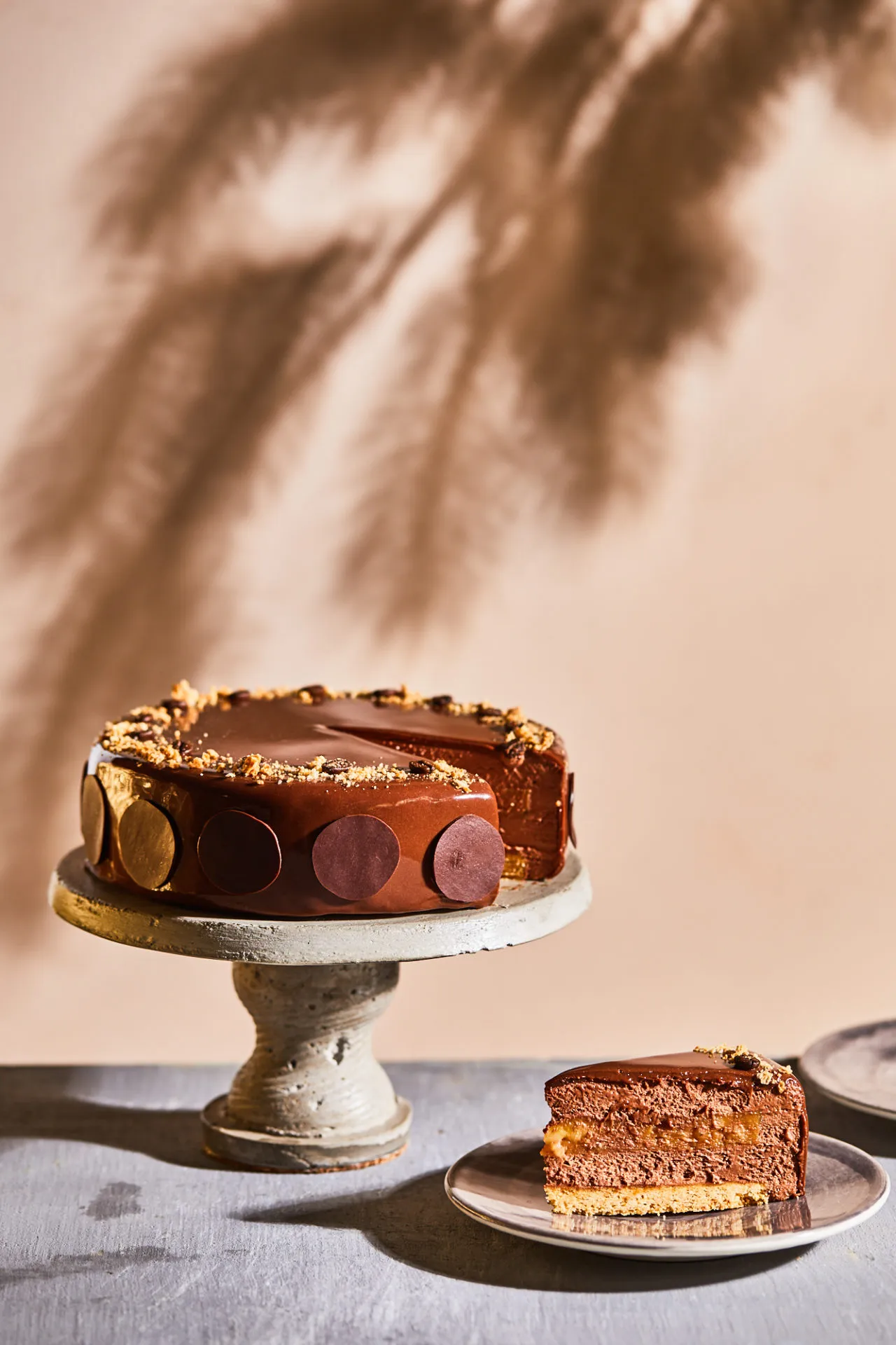 kávés-banános csokimousse-torta