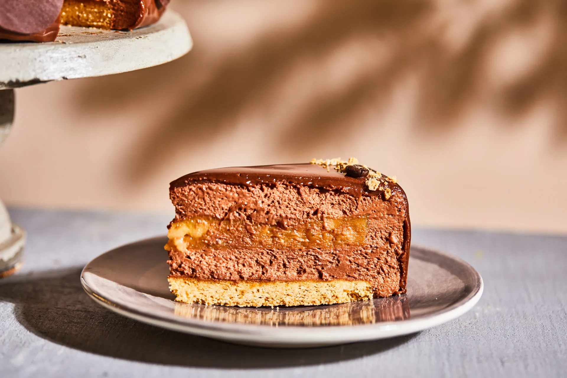 kávés-banános csokimousse-torta