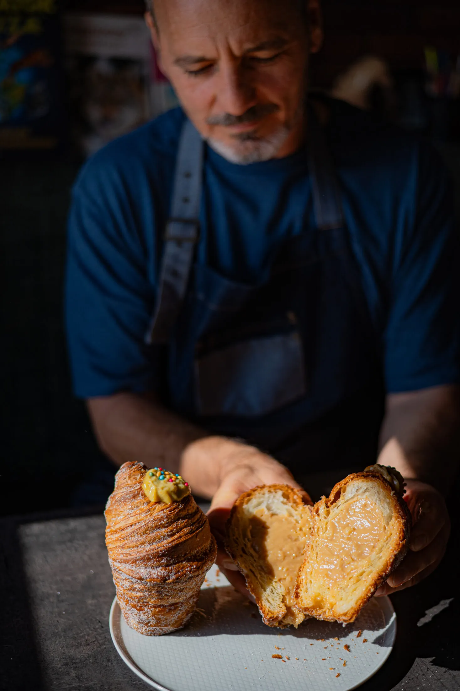 Karamellás és pisztáciás cruffin