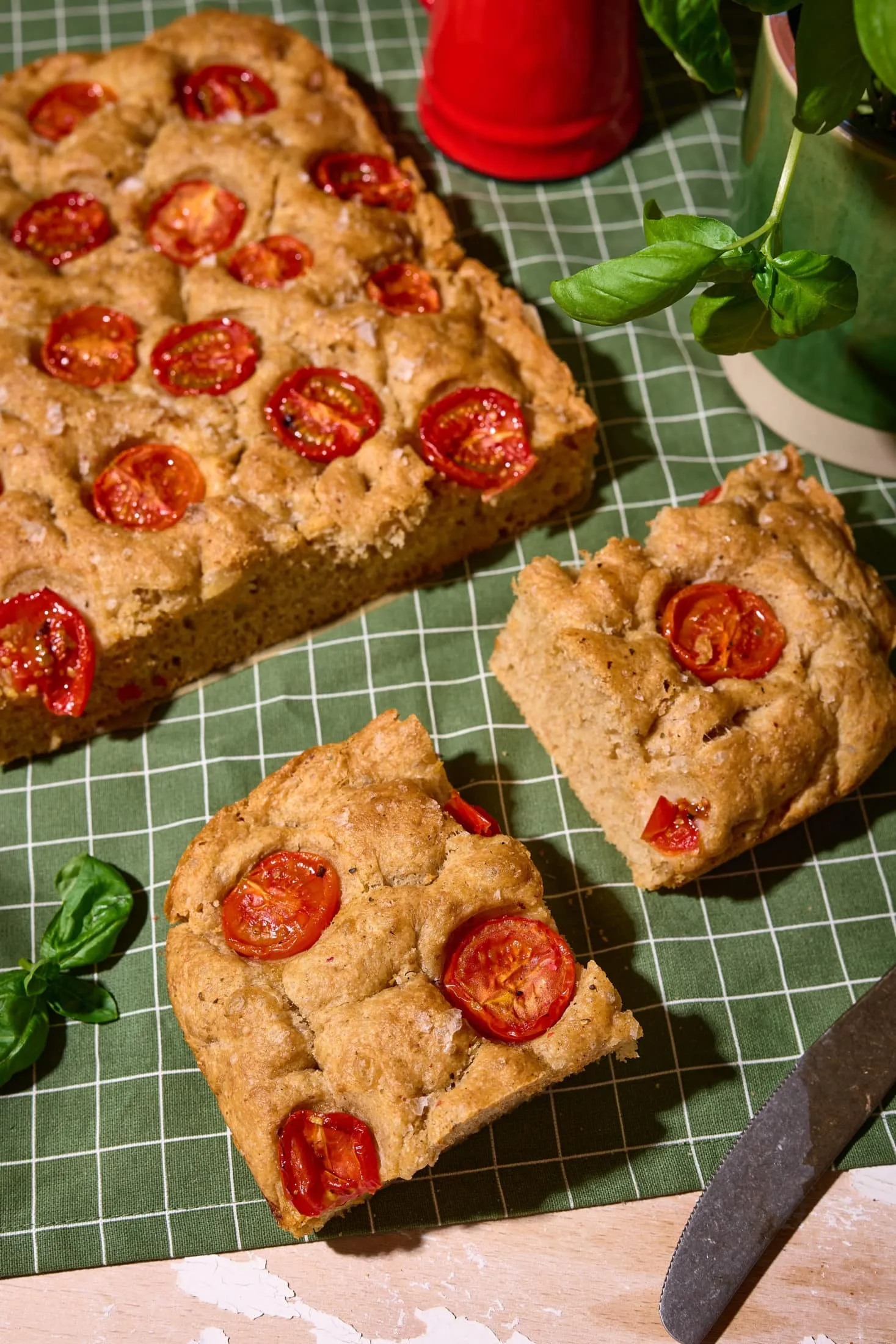 koktélparadicsomos focaccia