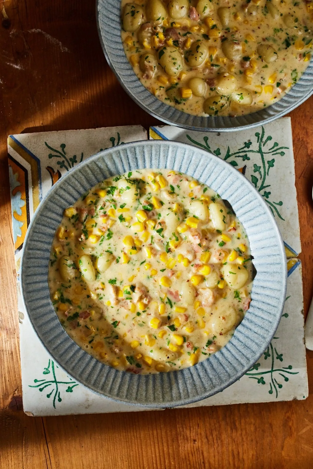 Baconös-gnocchis kukoricaragu