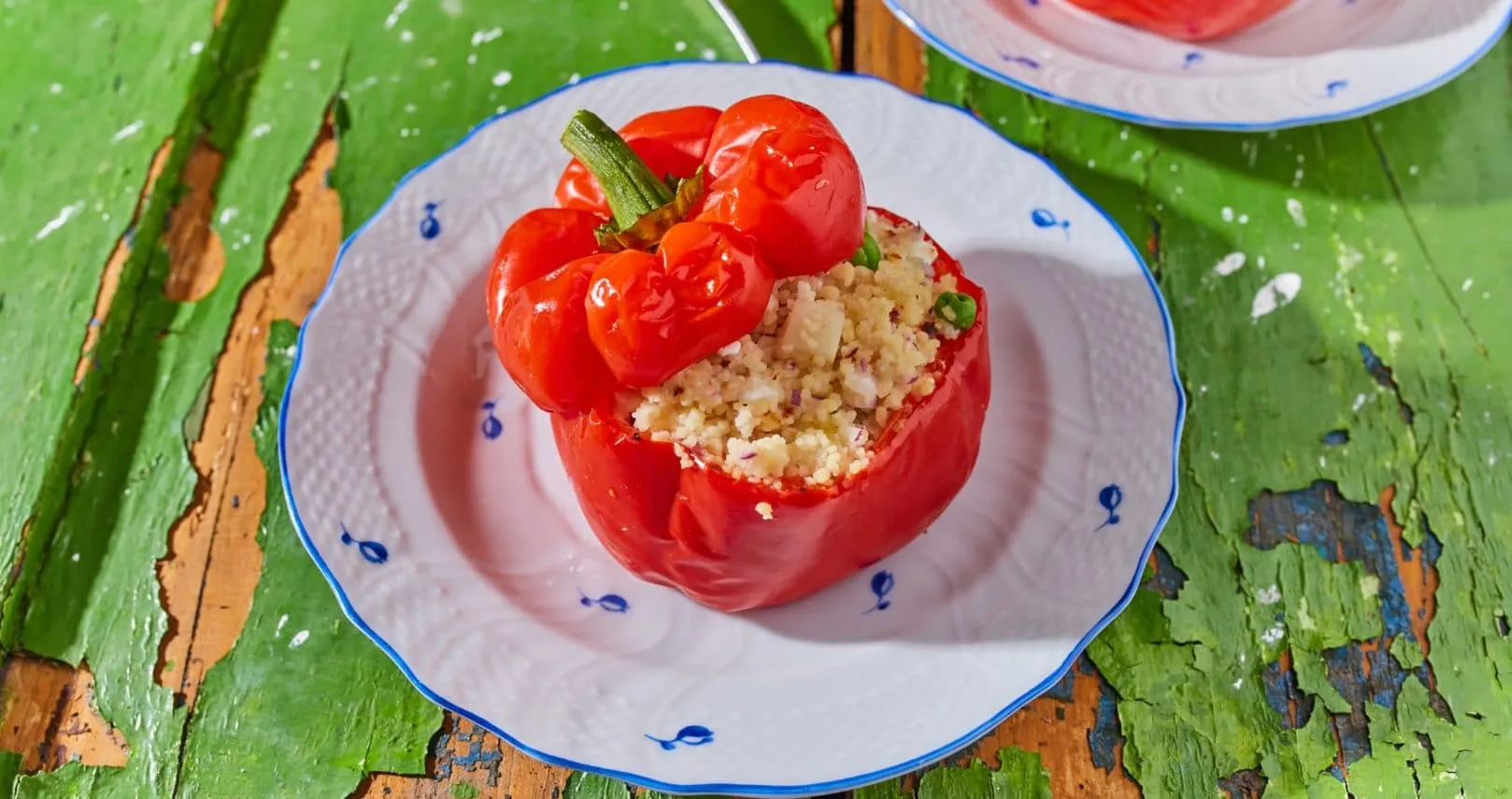15 perces kuszkusszal töltött paprika mikróban