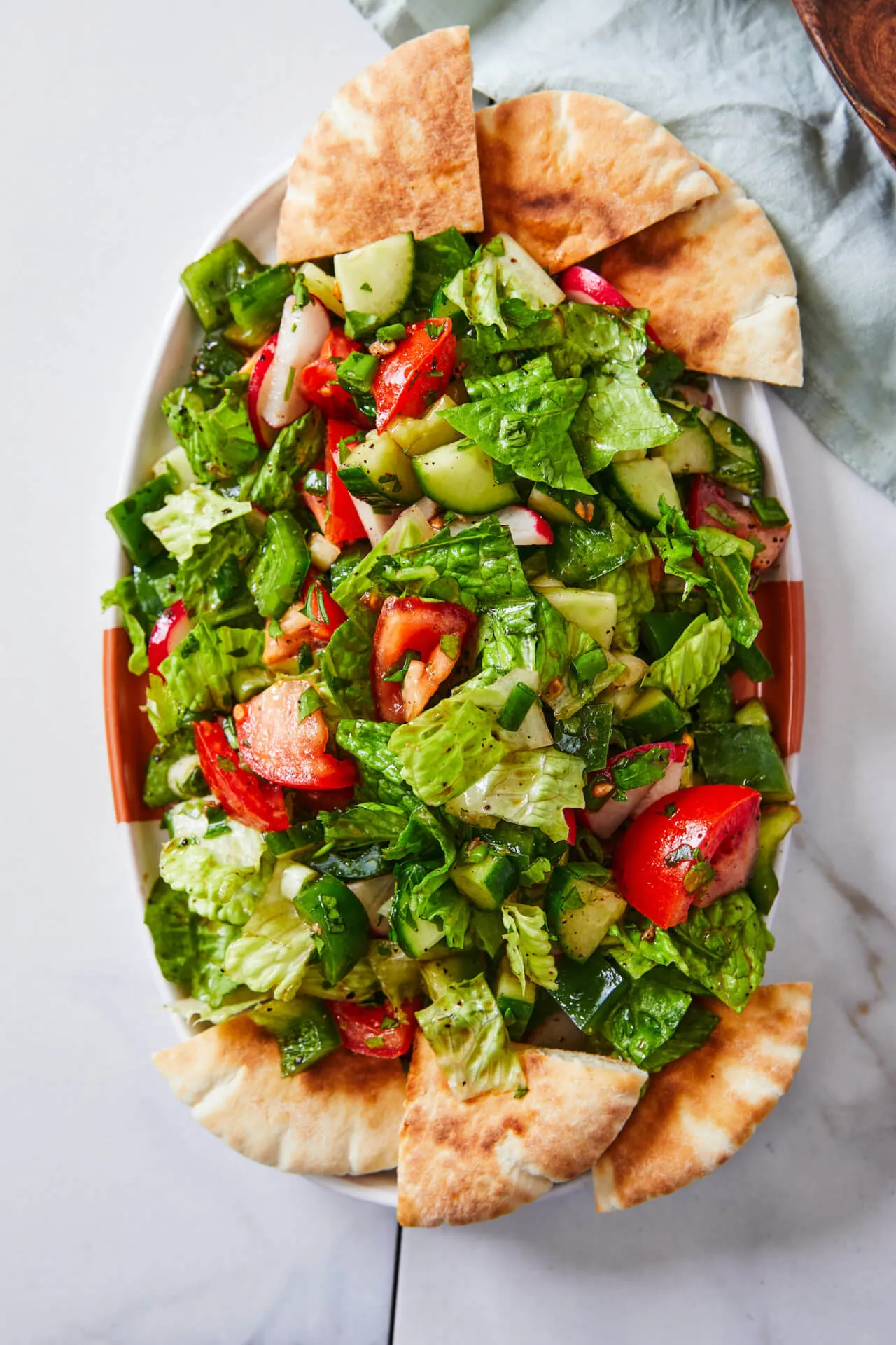 Libanoni kenyérsaláta, avagy zöld fattoush
