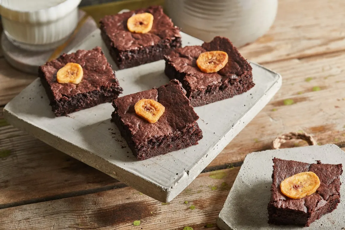 liszmentes banános mogyorókrémes brownie elkészítése