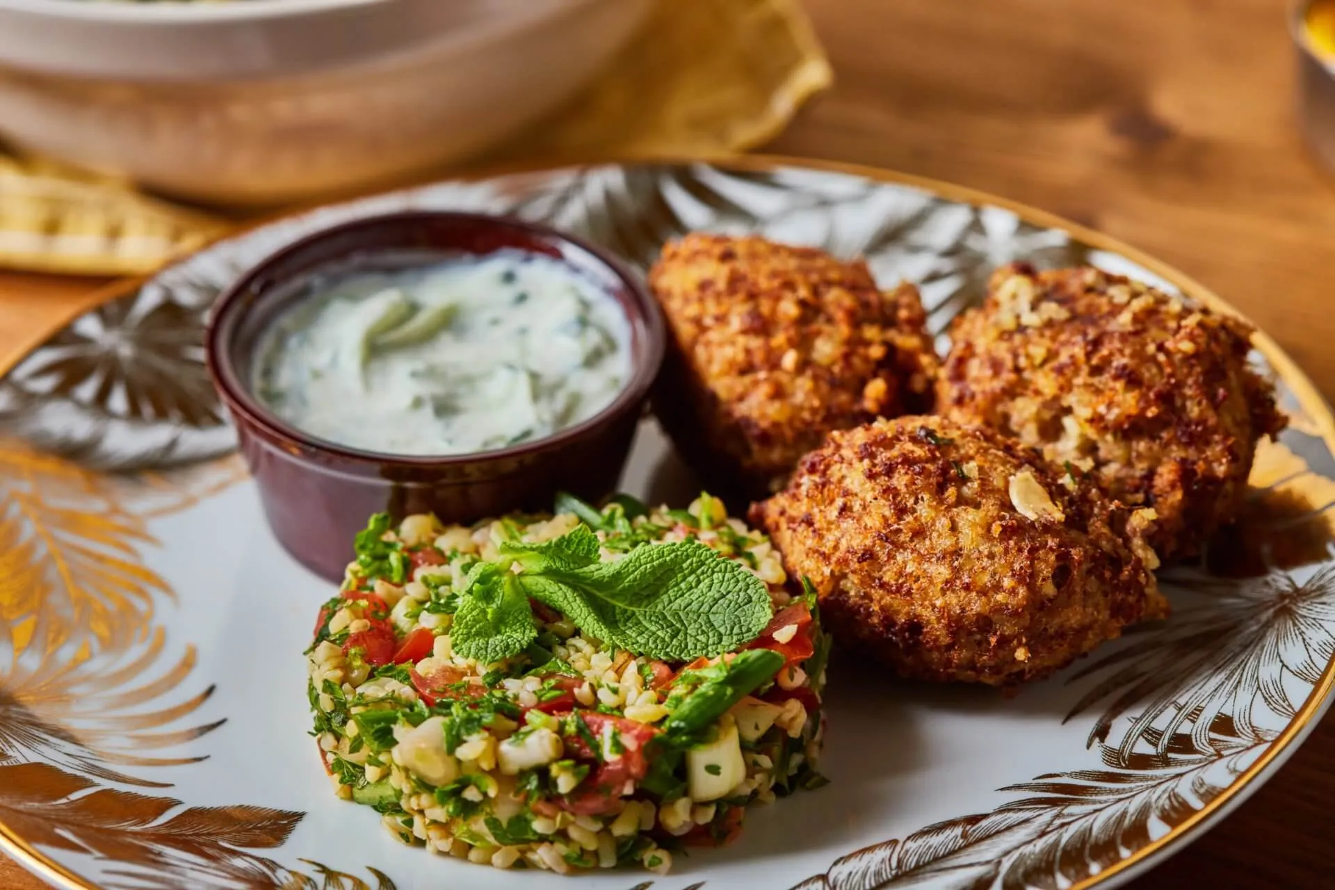 Kibbeh darius ma tabbouleh
