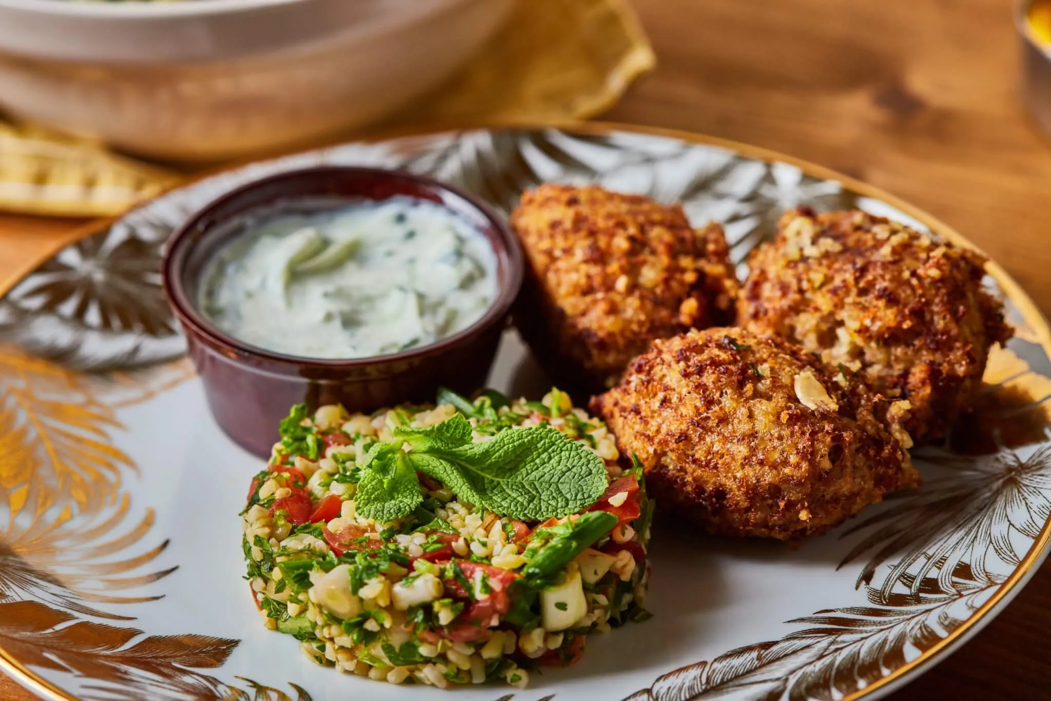 Kibbeh darius ma tabbouleh