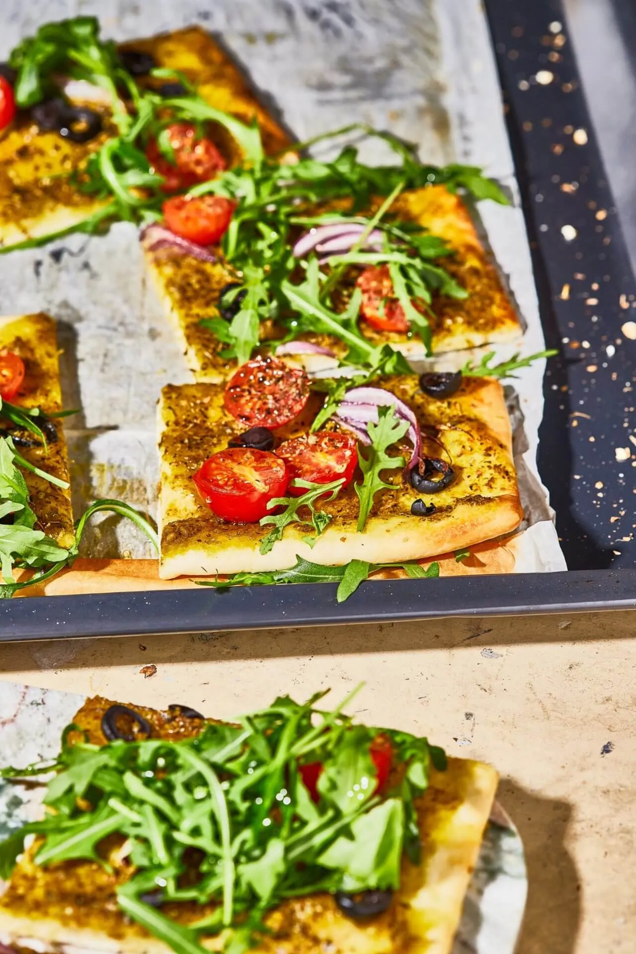 Mediterrán kamu flatbread