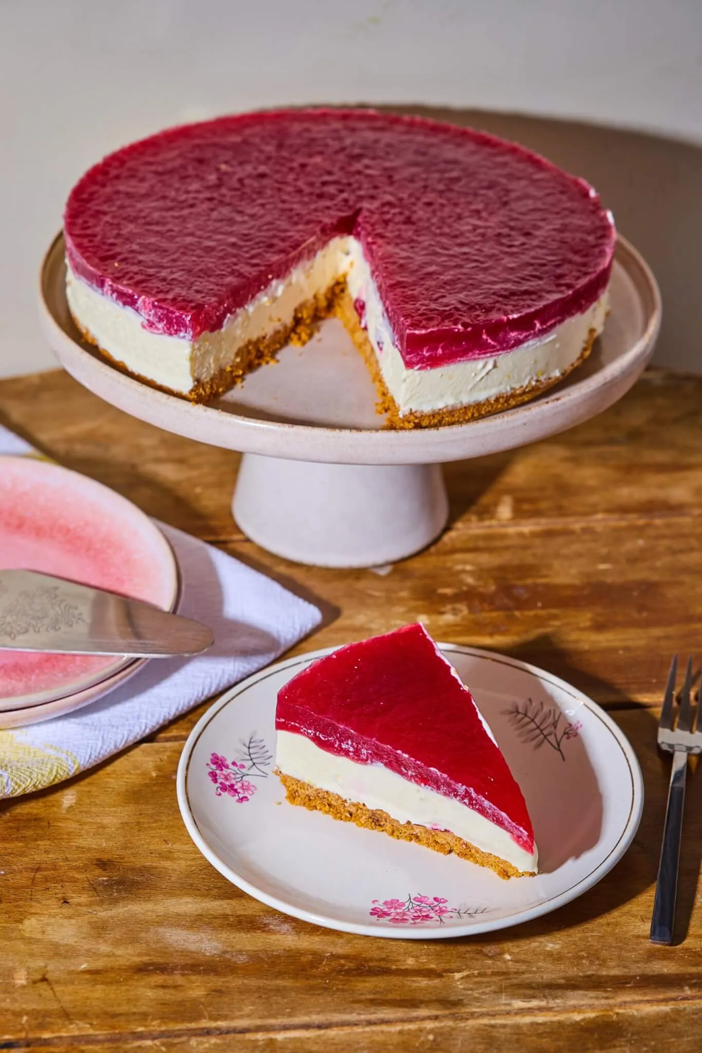 Sütés nélküli meggyes sajttorta