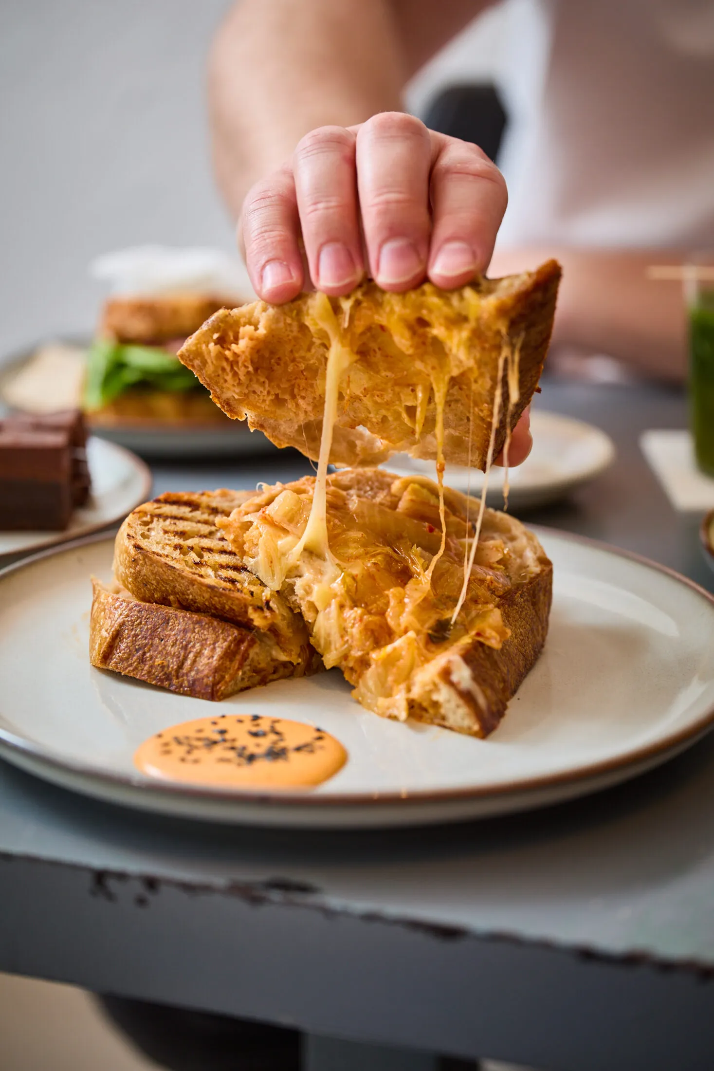 Kimchi grilled cheese toast a Nanuban