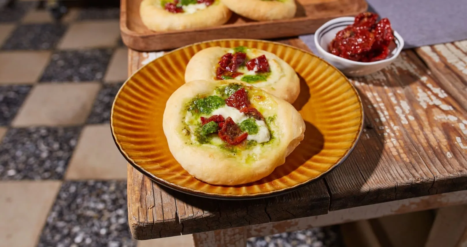 Pesztós minipizza