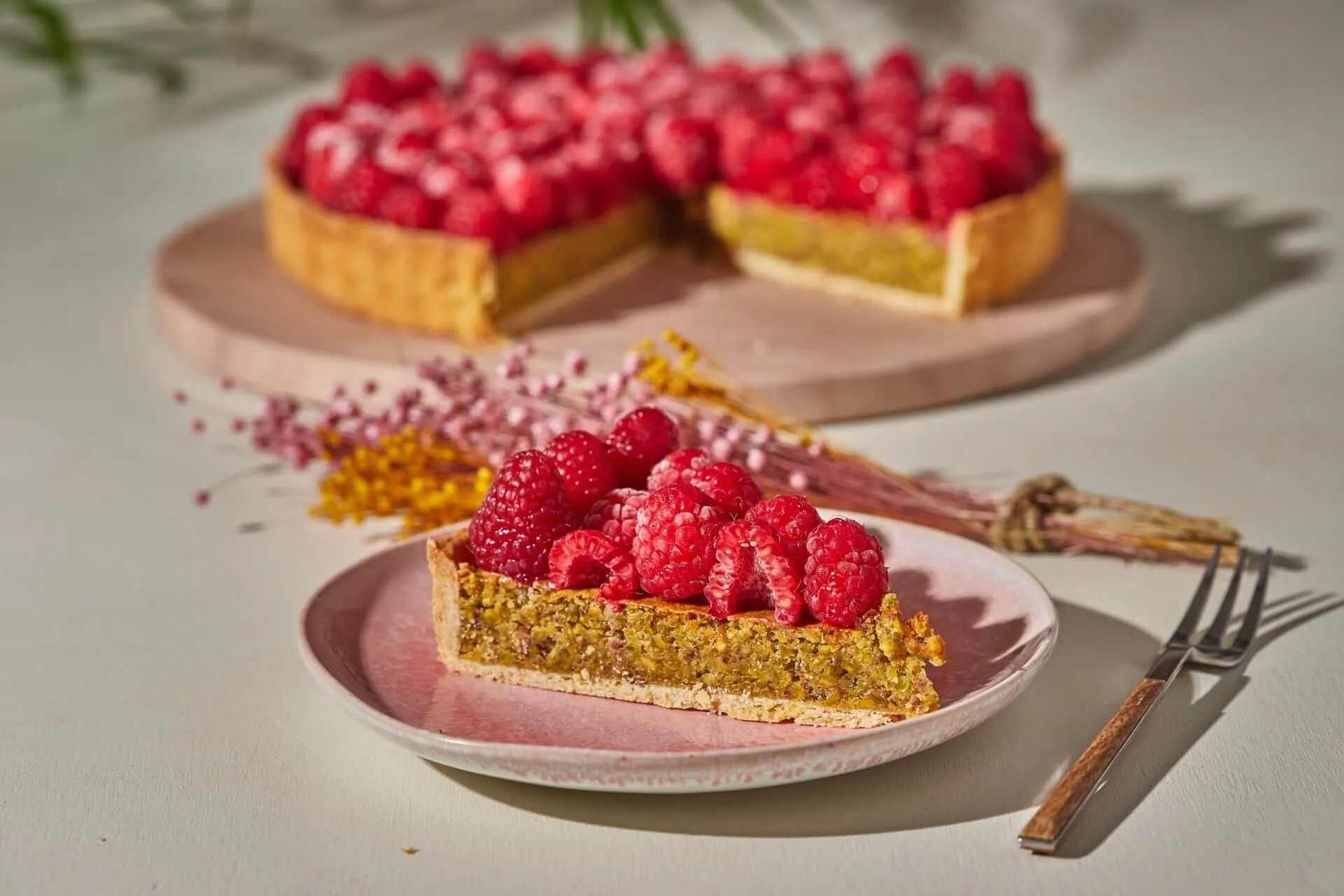 Pisztáciás-málnás frangipane