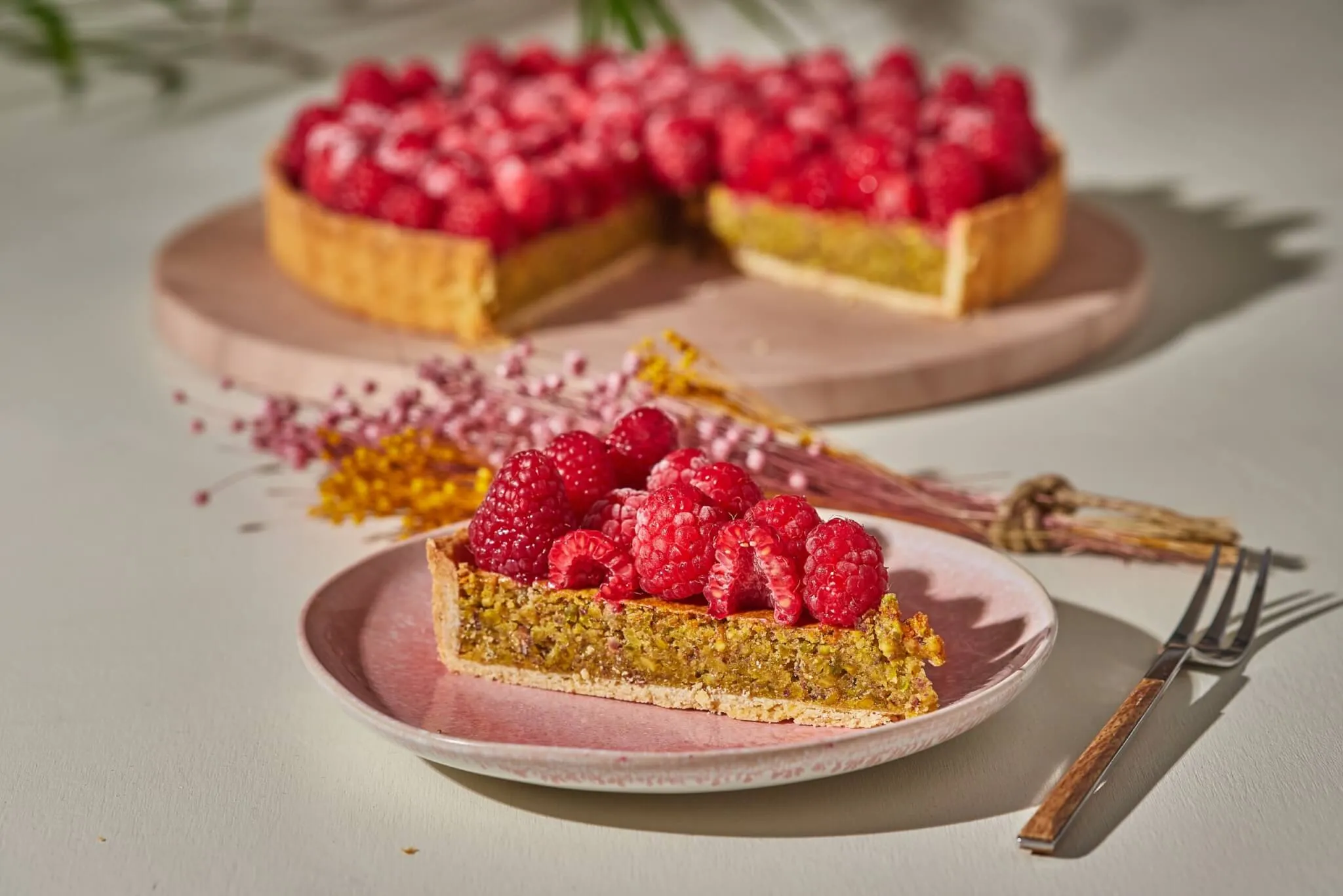 Pisztáciás-málnás frangipane