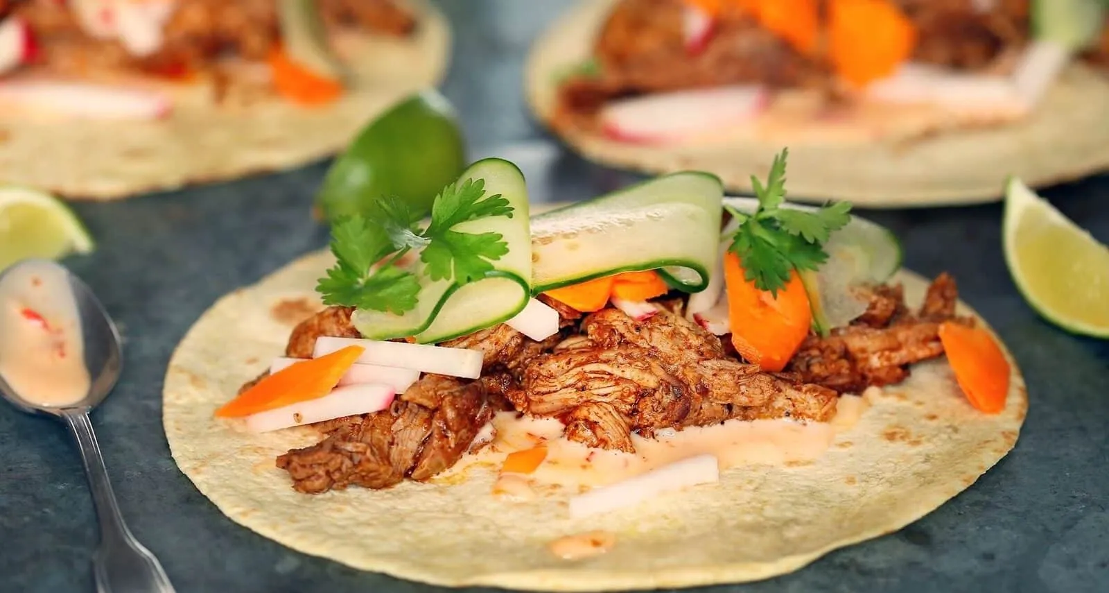 Pulled pork tortilla