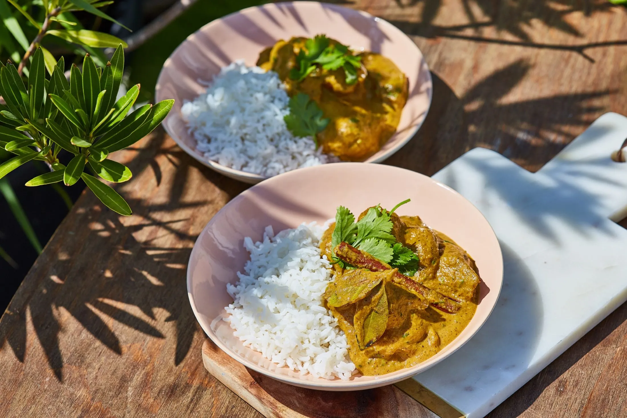 Pulyka korma, kurkumás basmati rizzsel