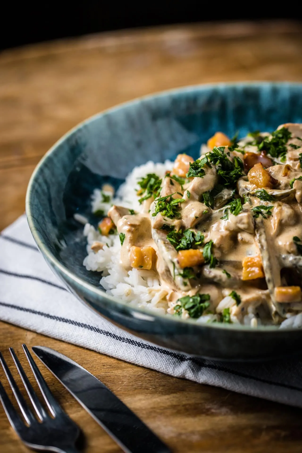 pulyka stroganoff módra