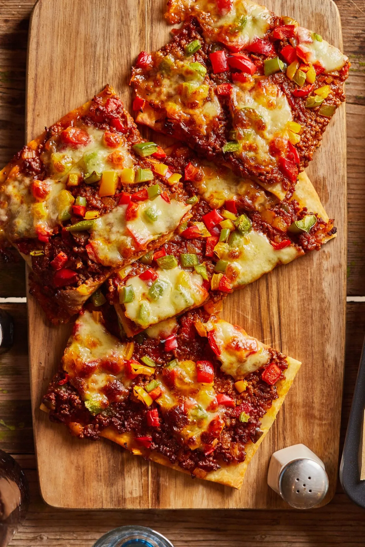 Sloppy Joe pizza szeletek