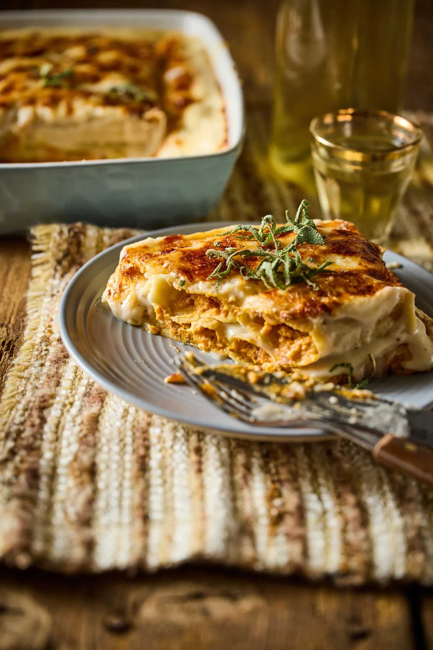 Sütőtökös cannelloni zslyával