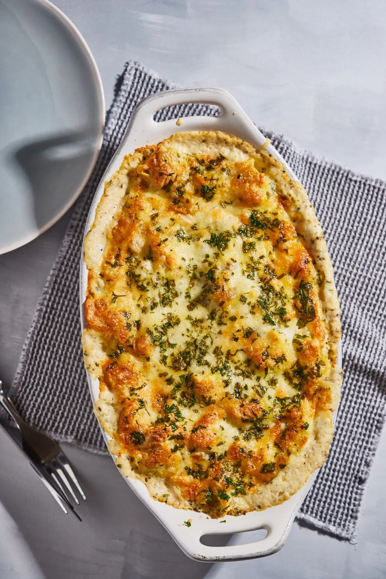 Tejszínes tortelloni besütve