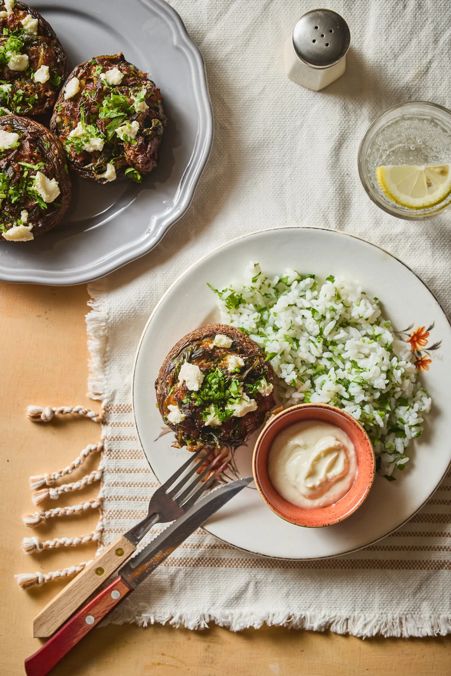 töltött gomba air fryerben recept
