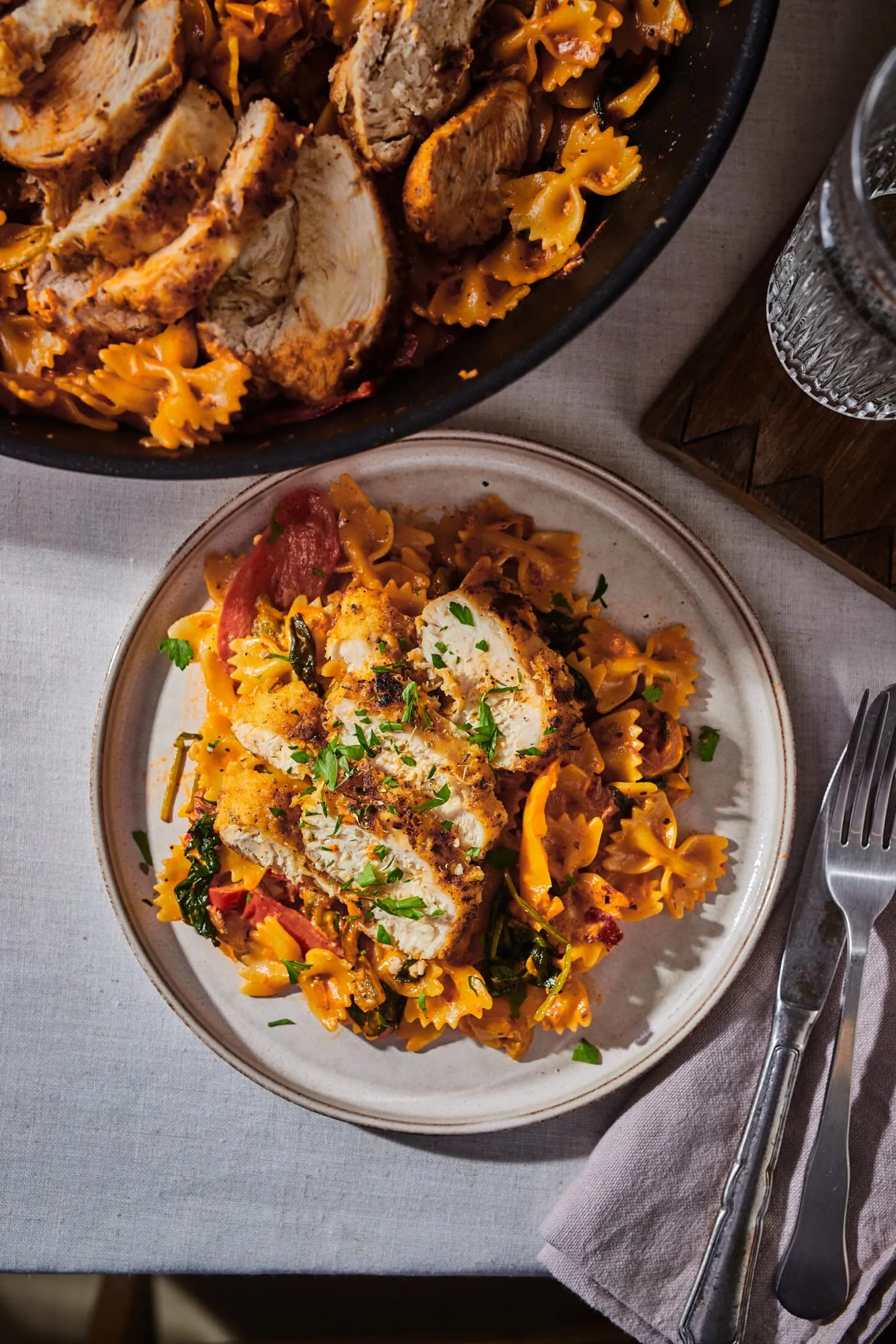 csirkés farfalle