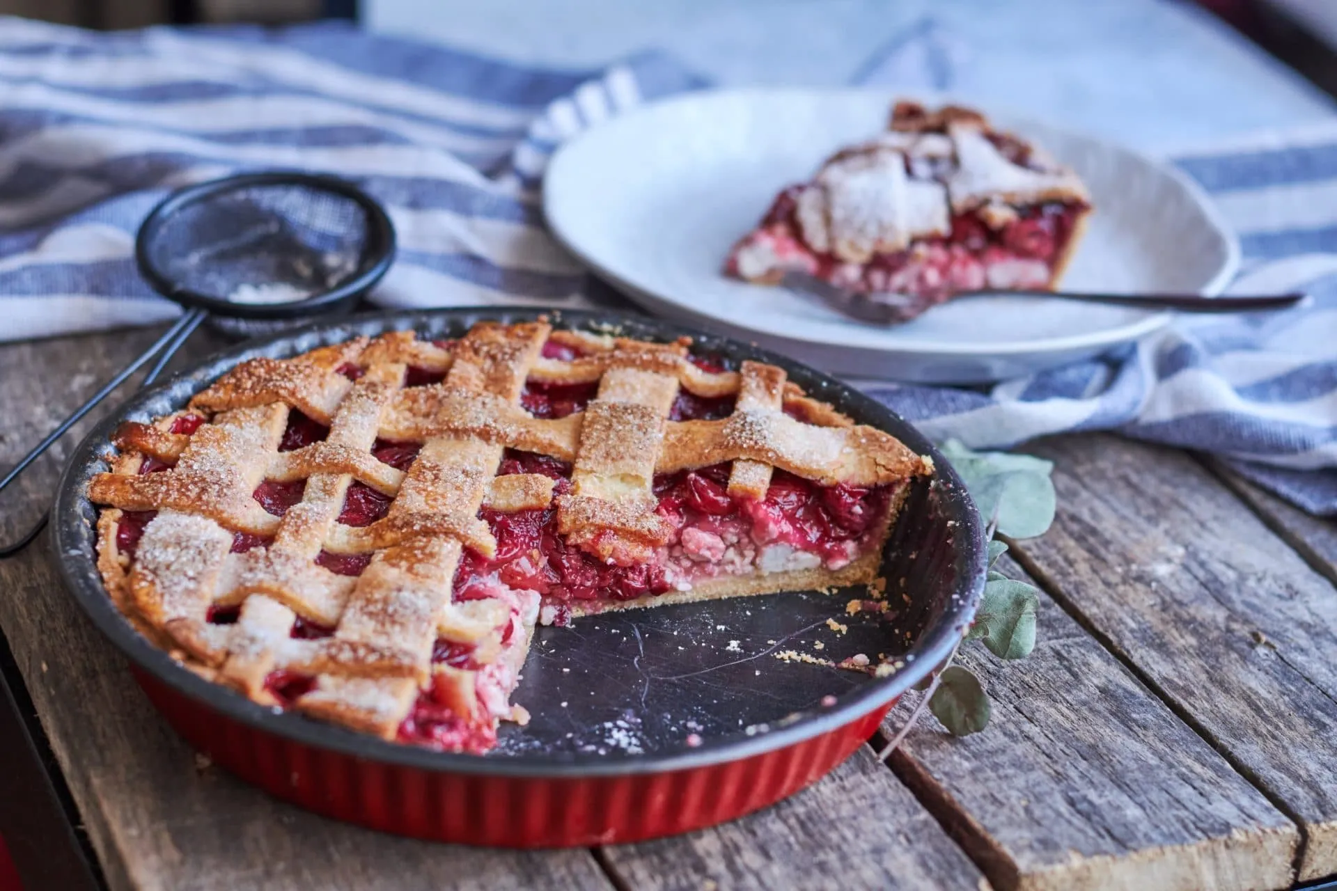 túrós meggyes pite