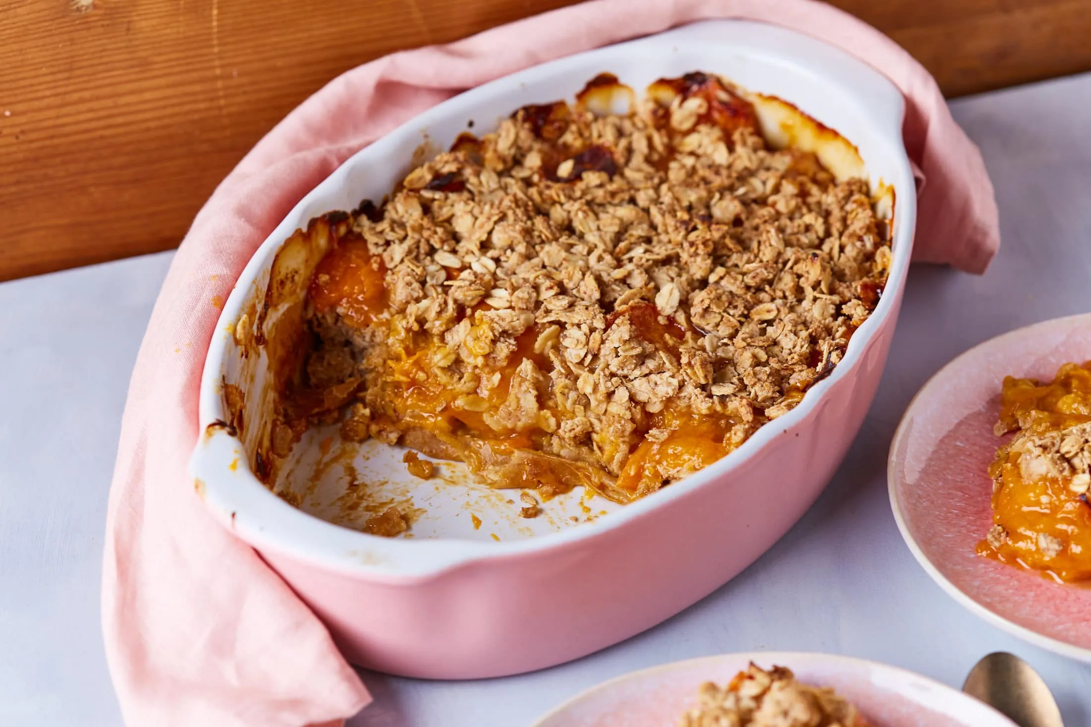 sárgabarackos crumble